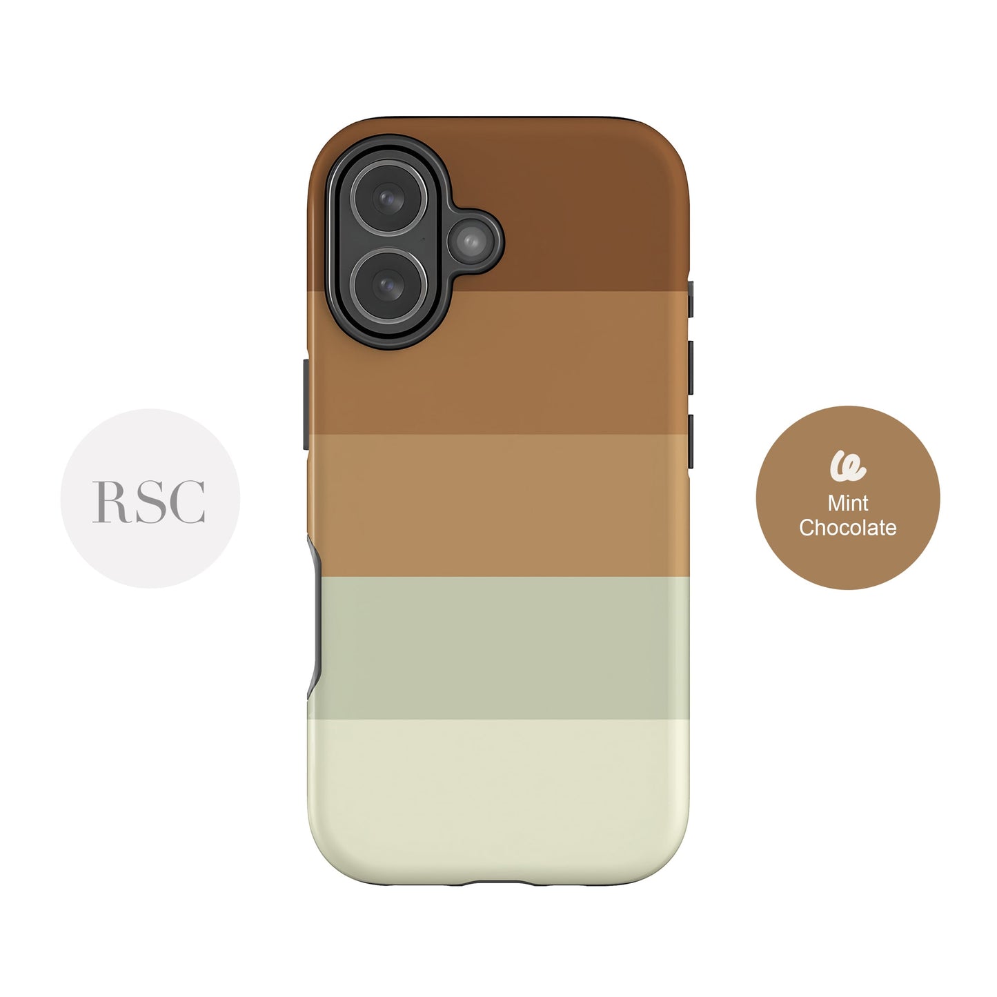 Mint Chocolate Stripes Case