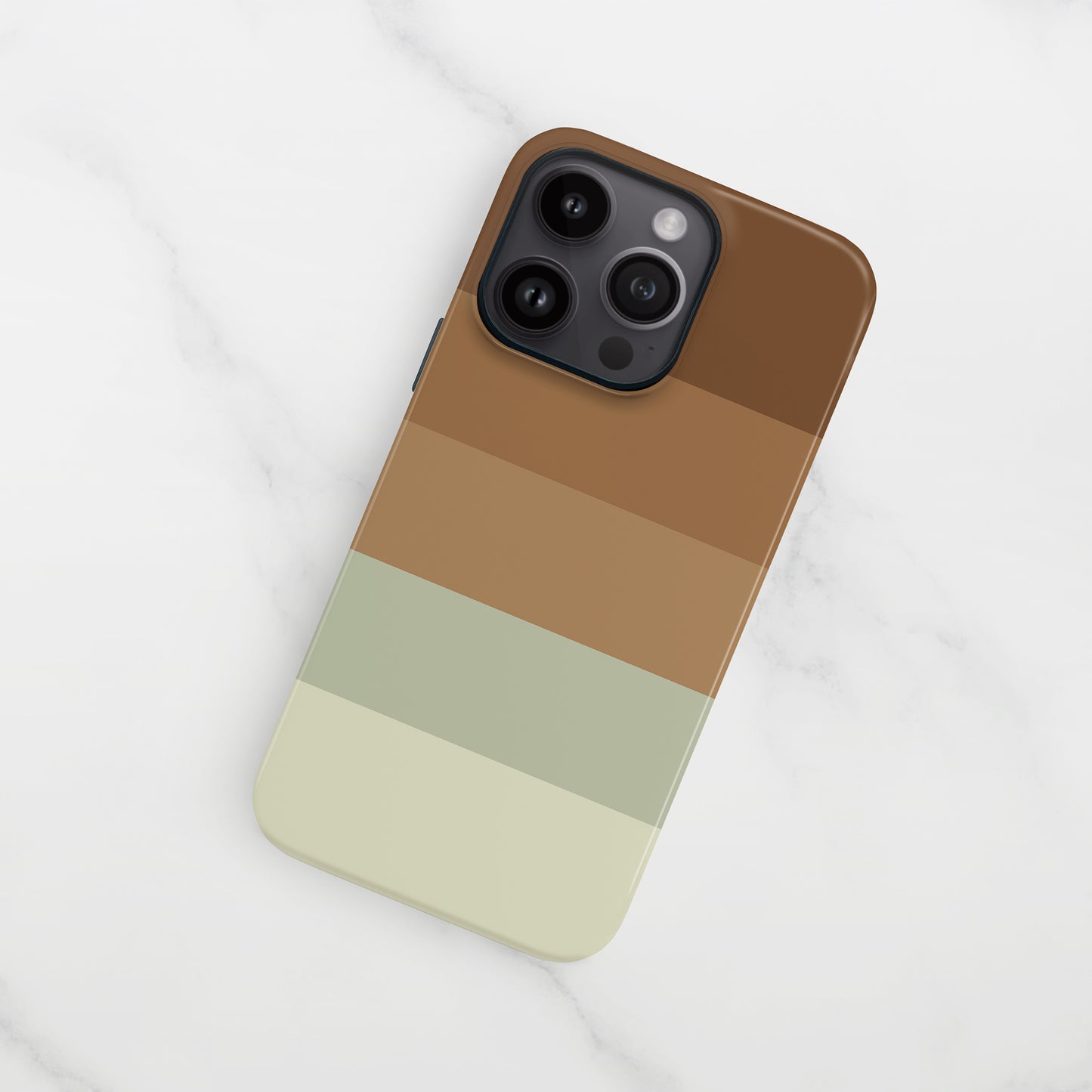 Custom Mint Chocolate Stripe Case