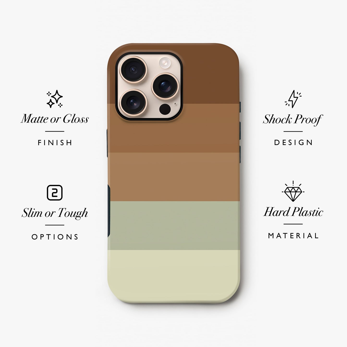 Custom Mint Chocolate Stripe Case