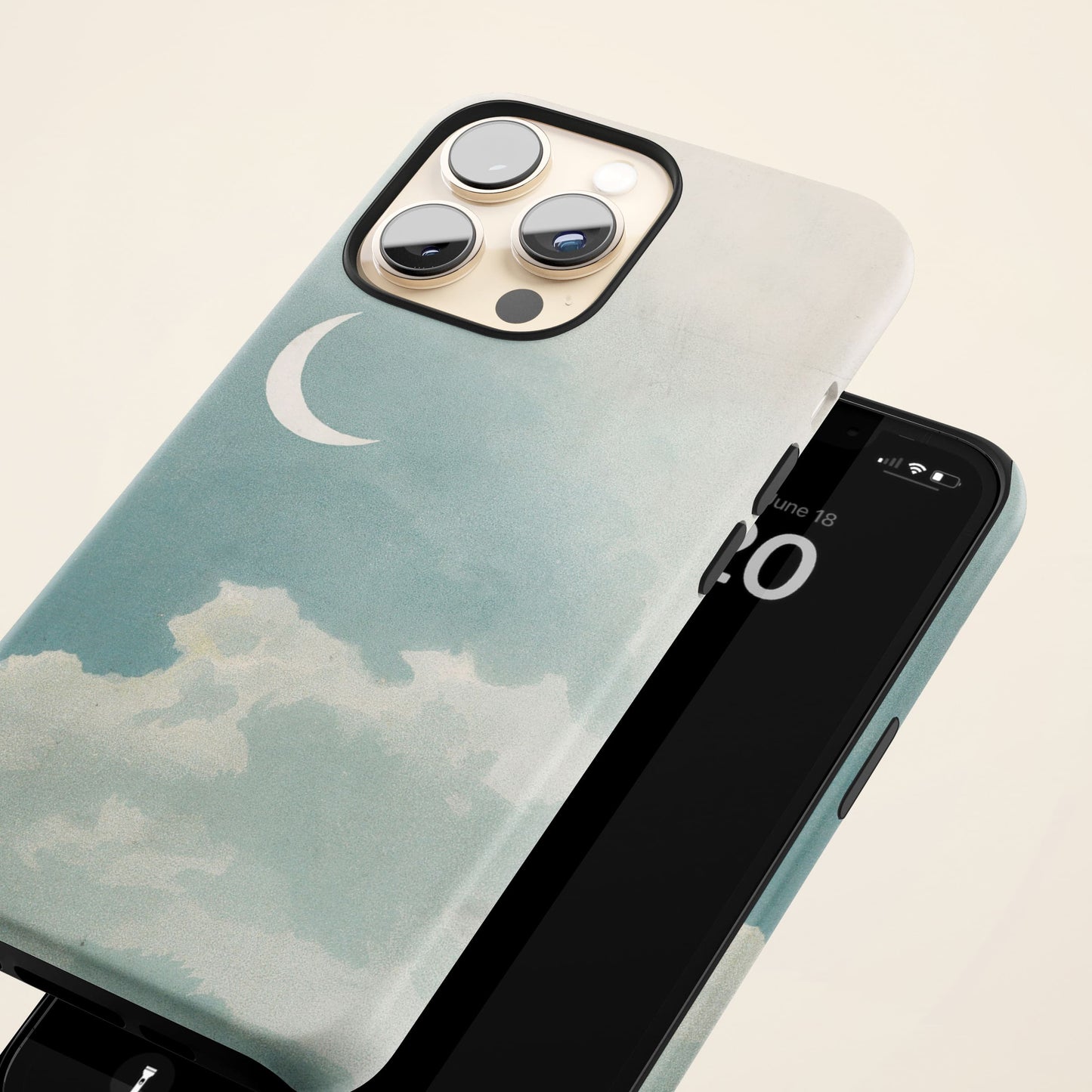 Moon and Sky Vintage Print Personalised Case Phone Case