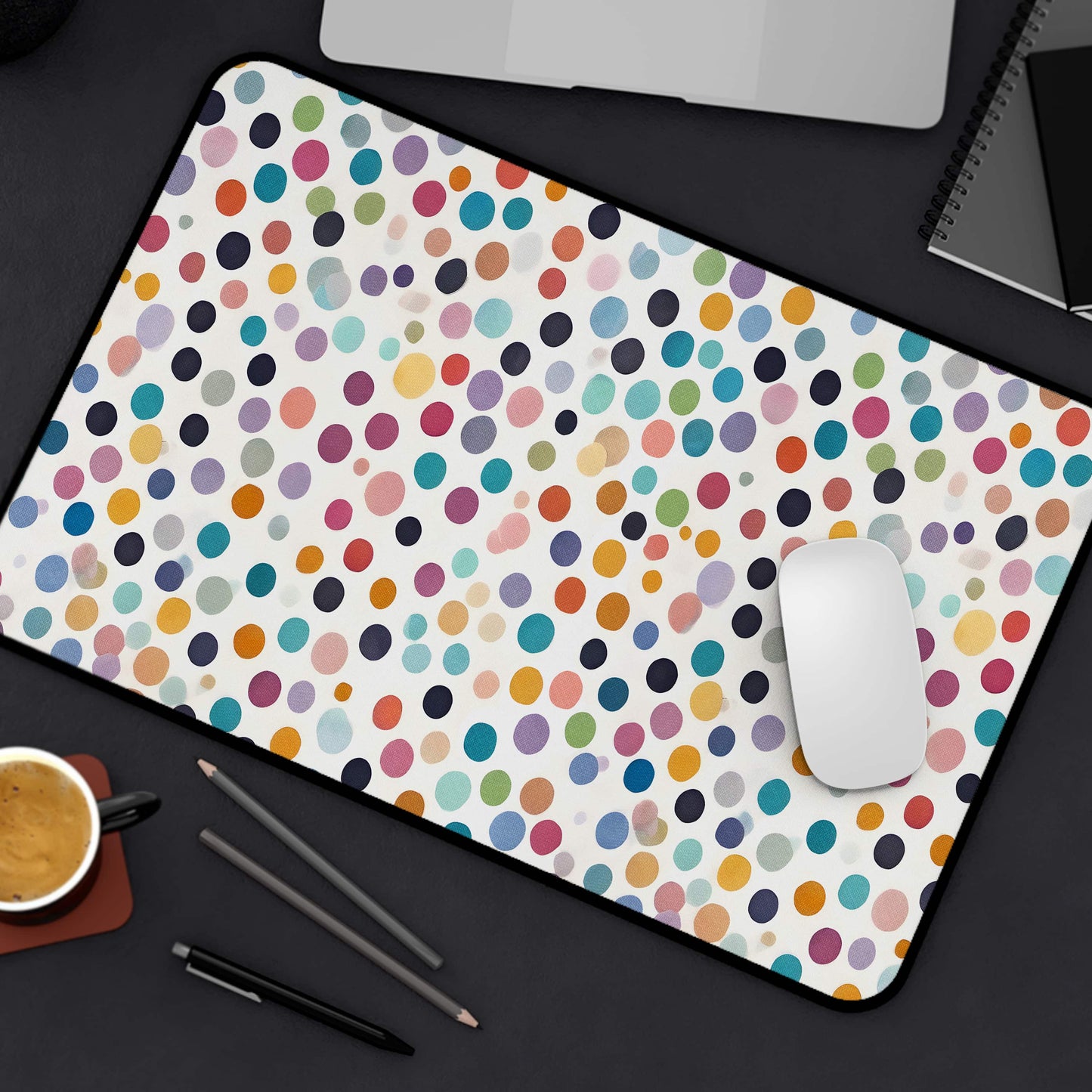 Multicolour Polka Dot Desk & Gaming Mat Desk & Gaming Mat