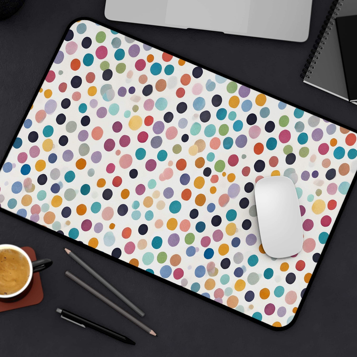 Multicolour Polka Dot Desk & Gaming Mat Desk & Gaming Mat