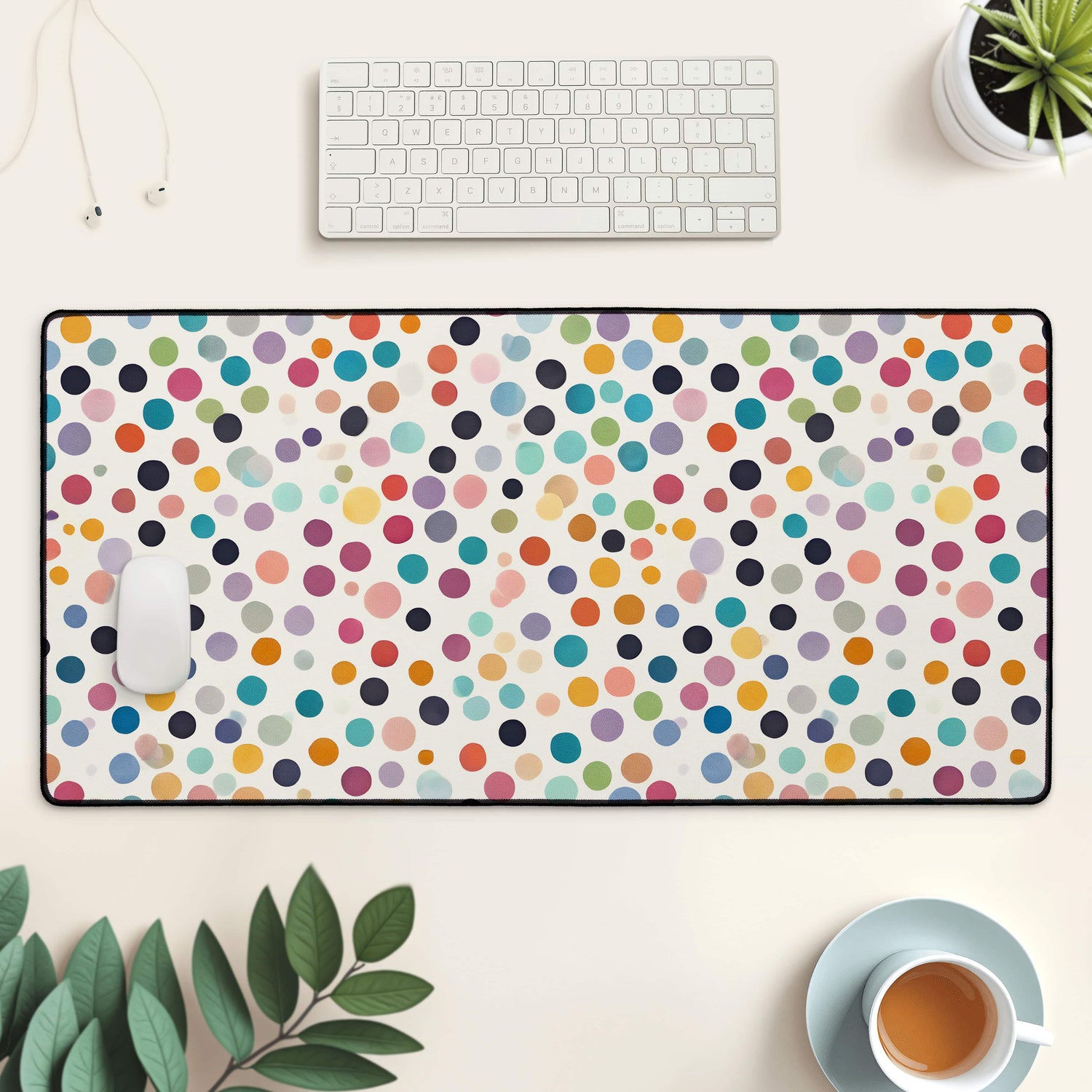 Multicolour Polka Dot Desk & Gaming Mat Desk & Gaming Mat
