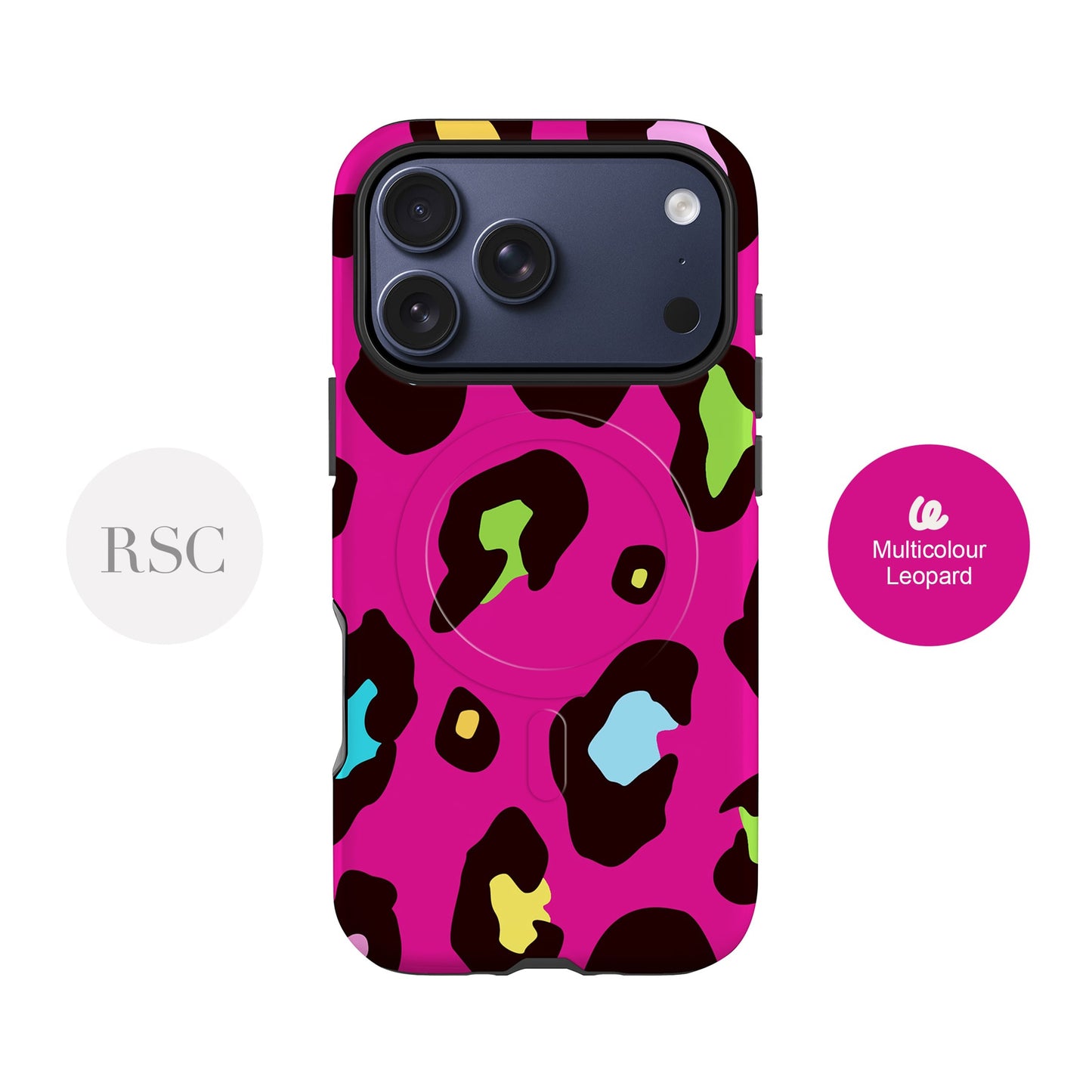 Multicolour Pink Leopard Print Magsafe Case