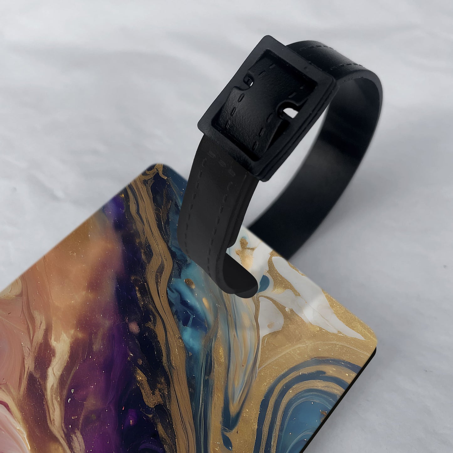 Multicolour Marble Print Custom Luggage Tag  luggage tag