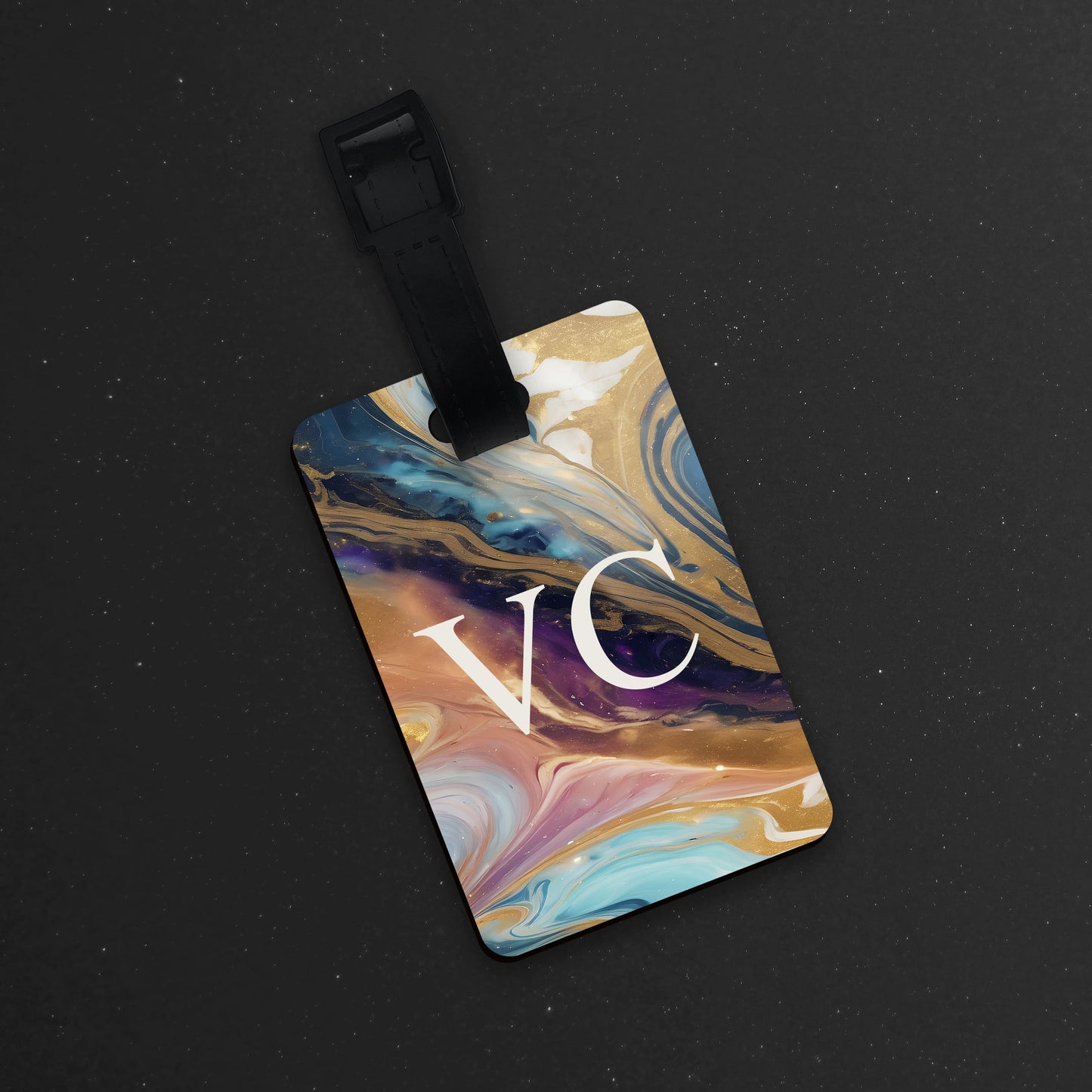 Multicolour Marble Print Custom Luggage Tag  luggage tag