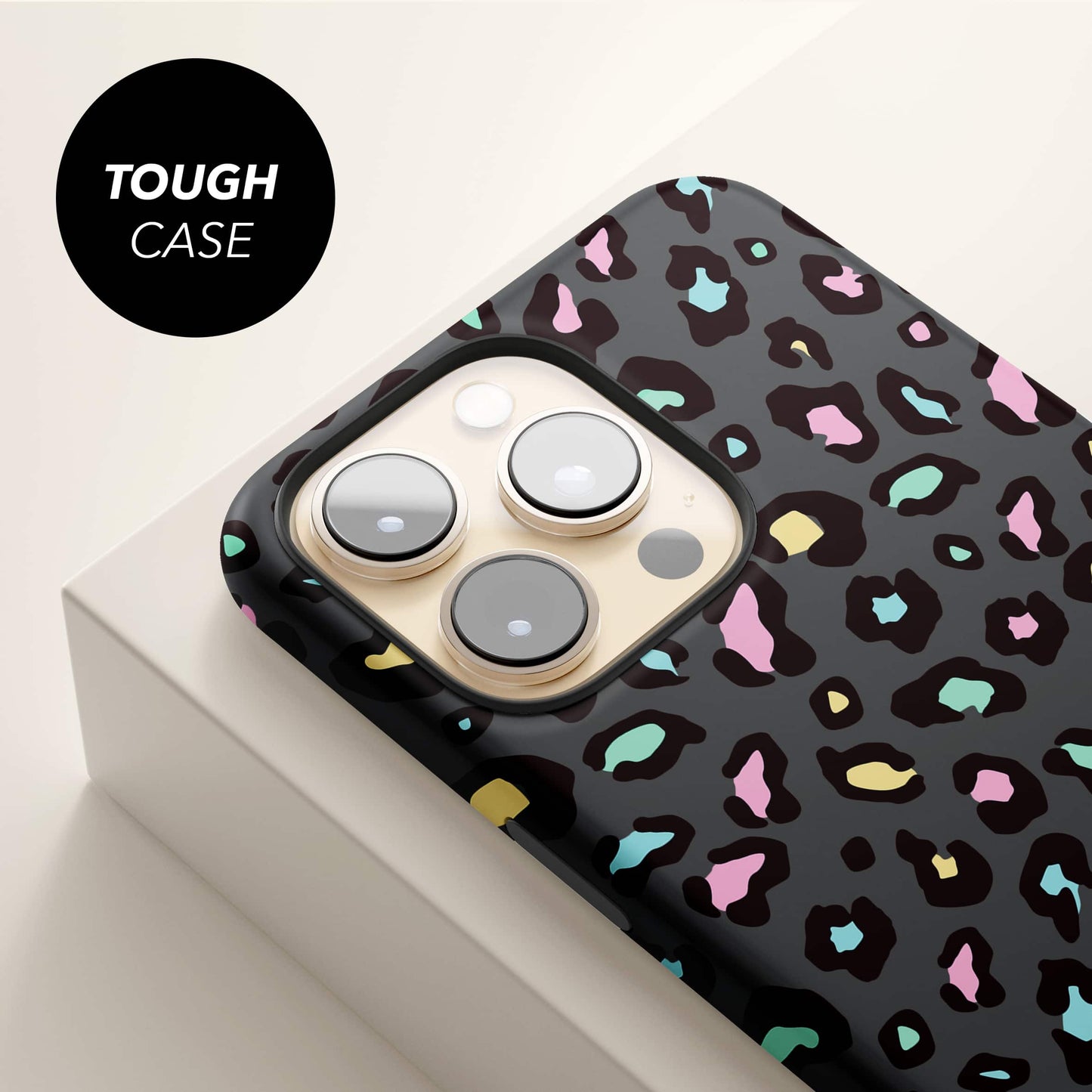 Rainbow Spot Pattern Grey Leopard Print Case Phone Case