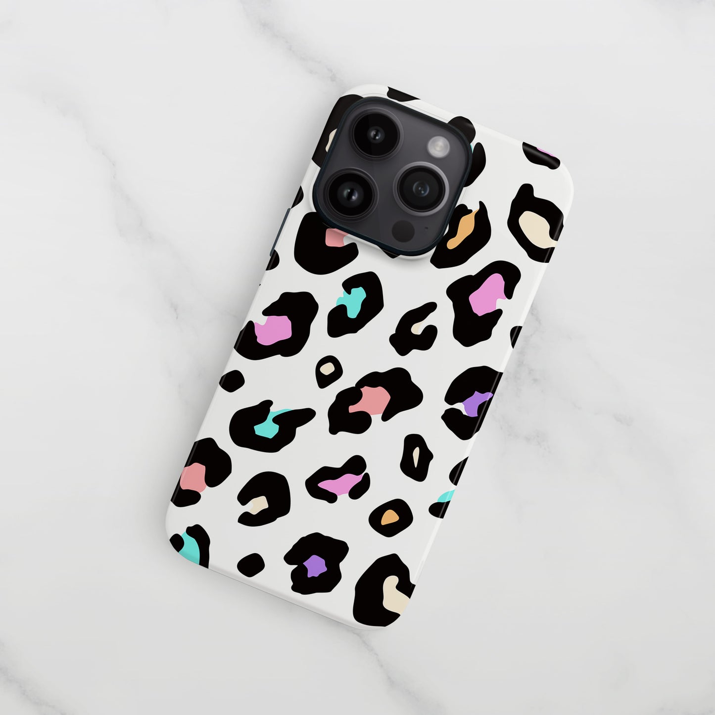White Rainbow Leopard Skin Spots Case Phone Case