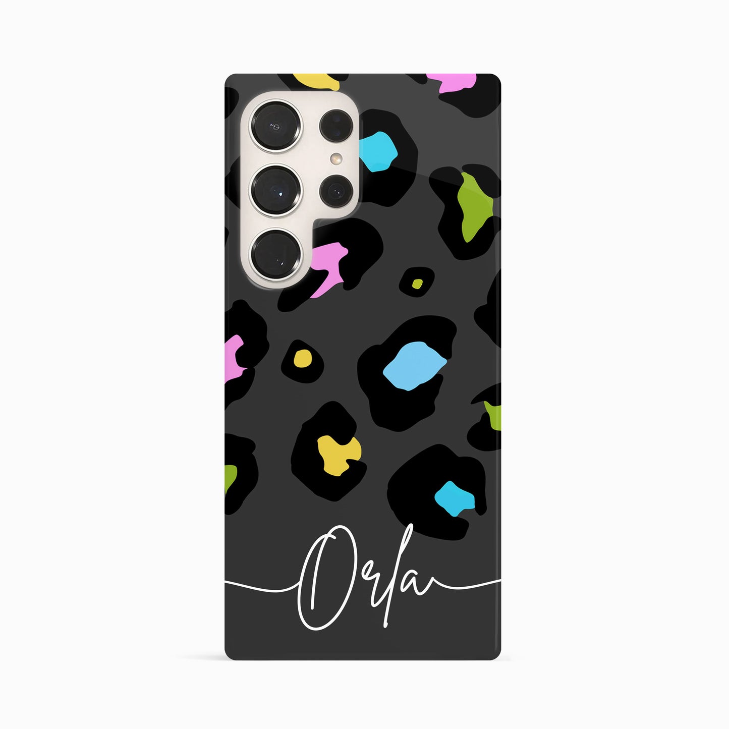Personalised Grey Leopard Print Phone Case Phone Case
