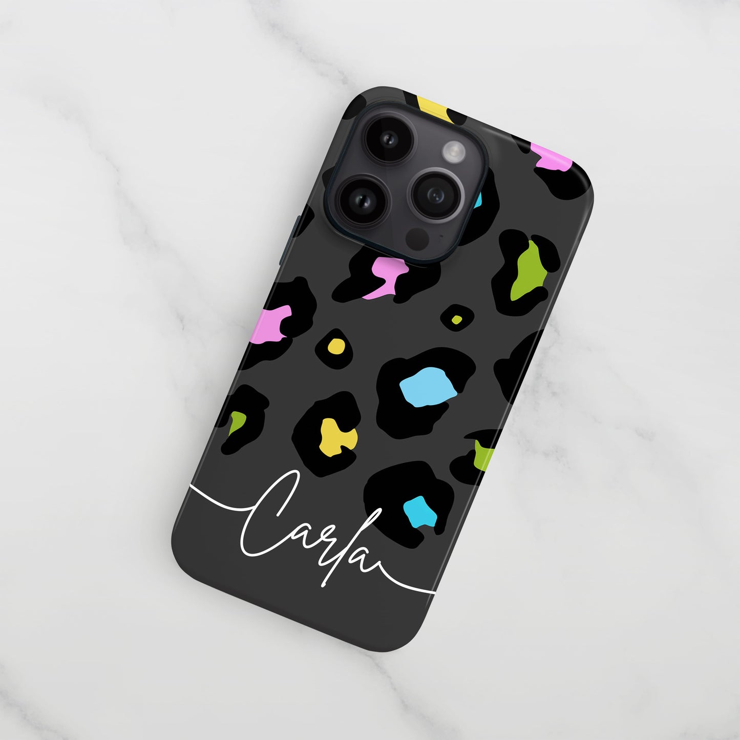 Personalised Grey Leopard Print Phone Case Phone Case
