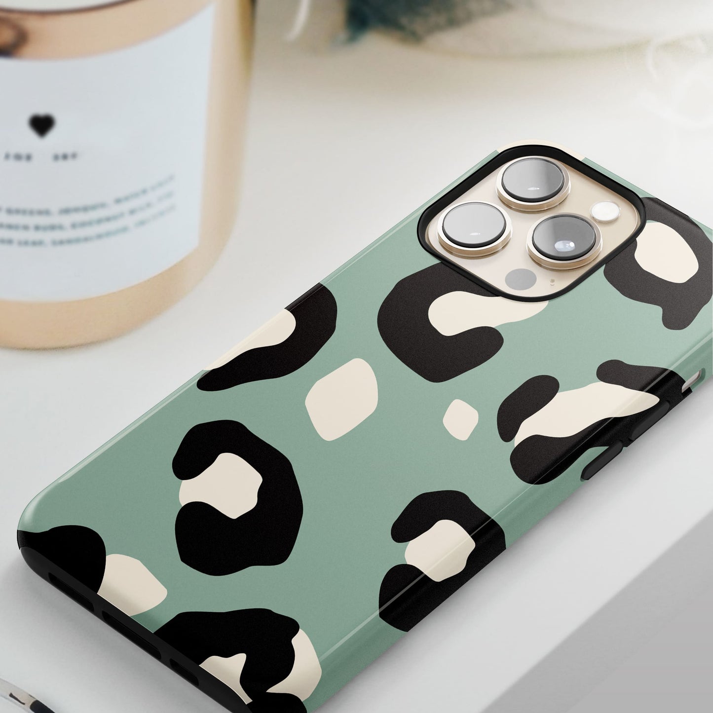 Muted Blue Leopard Print Phone Case  Phone Case