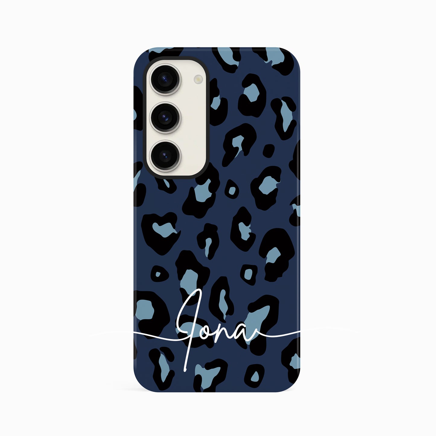 Custom Muted Navy Leopard Print Case