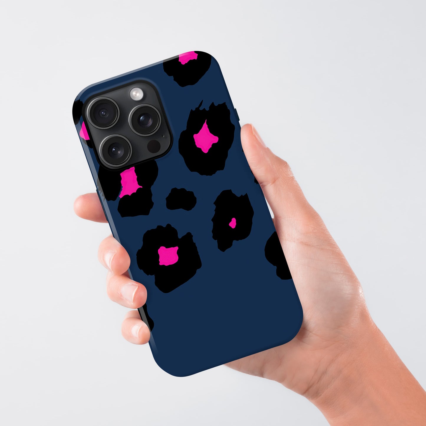Navy Blue Leopard Print Case Phone Case