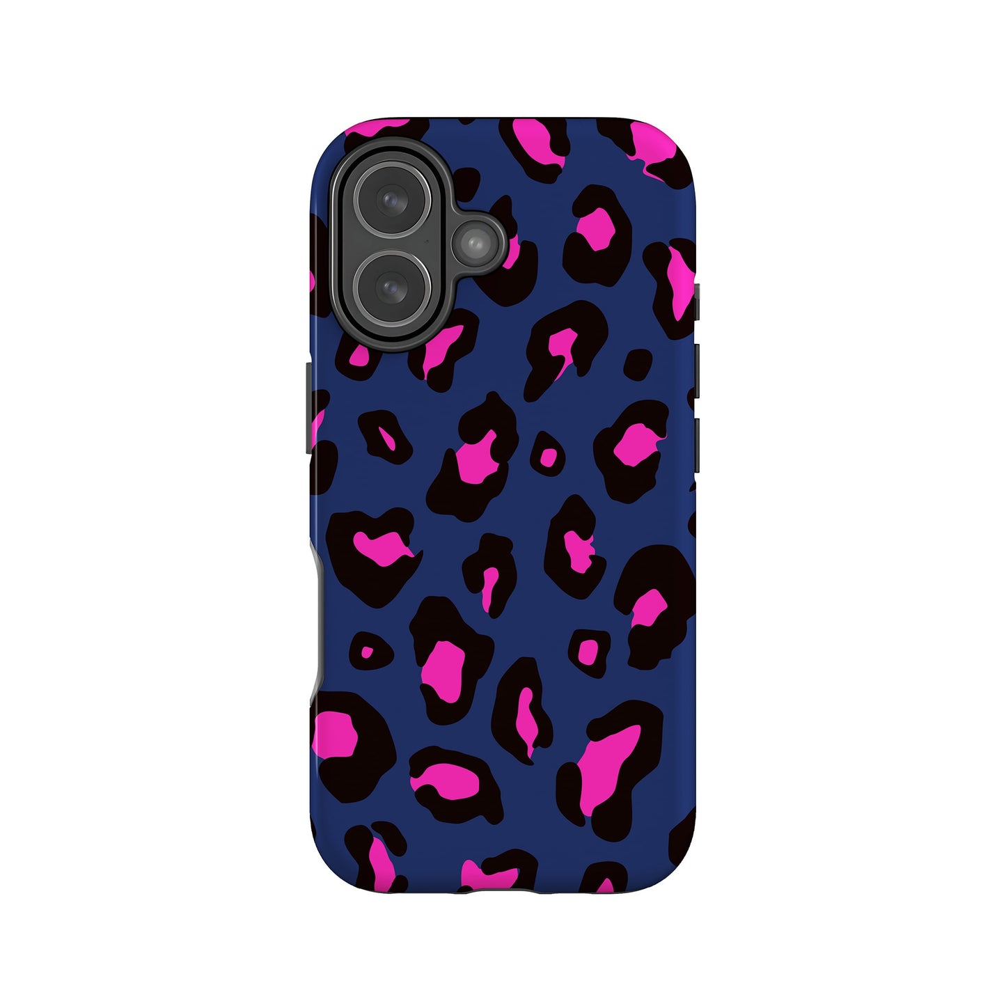 Pink Navy Blue Leopard Print Case iPhone 17 Phone Case