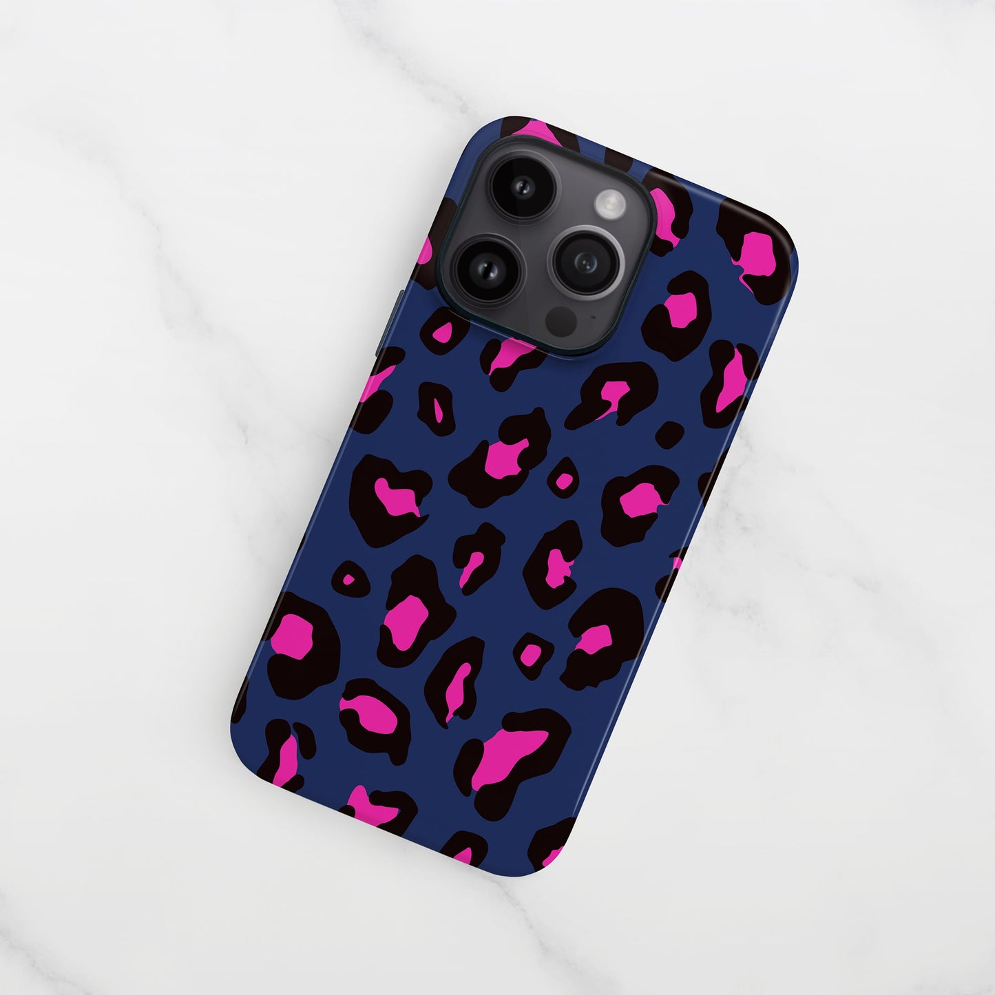 Pink Navy Blue Leopard Print Case Phone Case