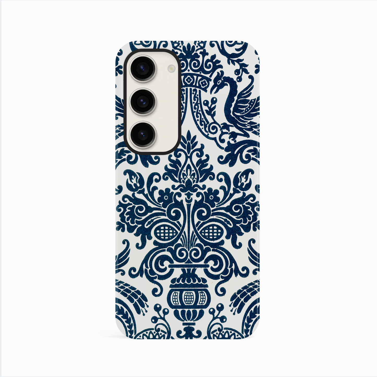 Personalised Navy Damask Floral Case Phone Case