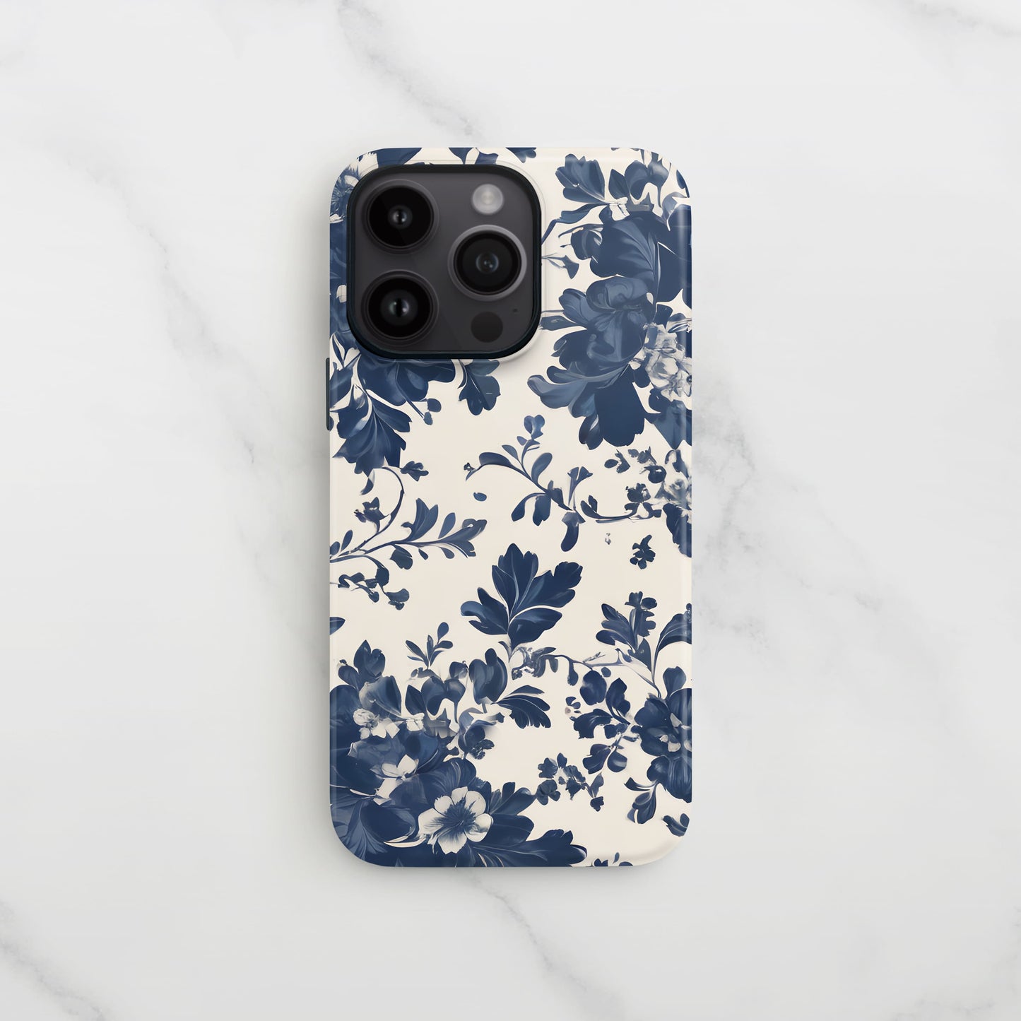 Navy Vintage Floral Pattern Case Phone Case