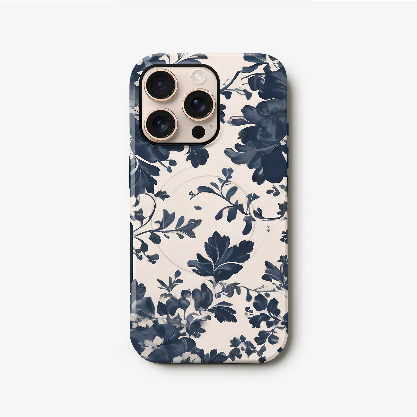 Navy Floral Magsafe Case