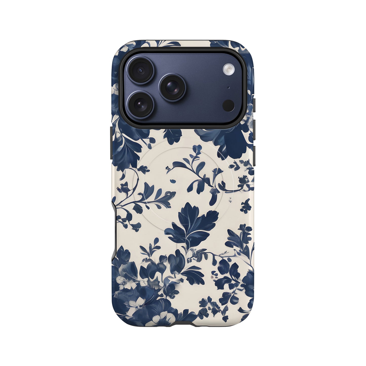 Navy Floral Magsafe Case