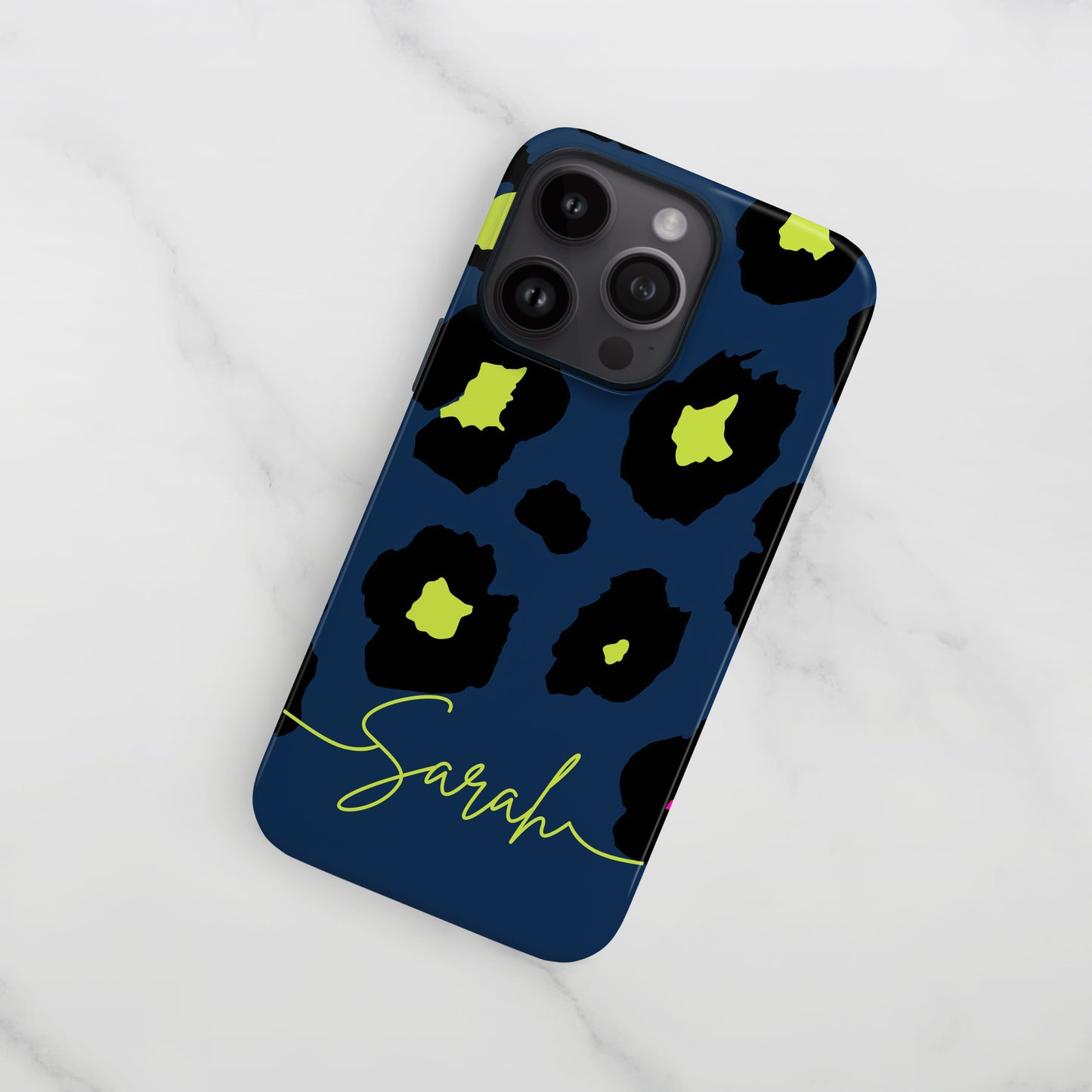 Navy Blue Green Leopard Print Case Phone Case