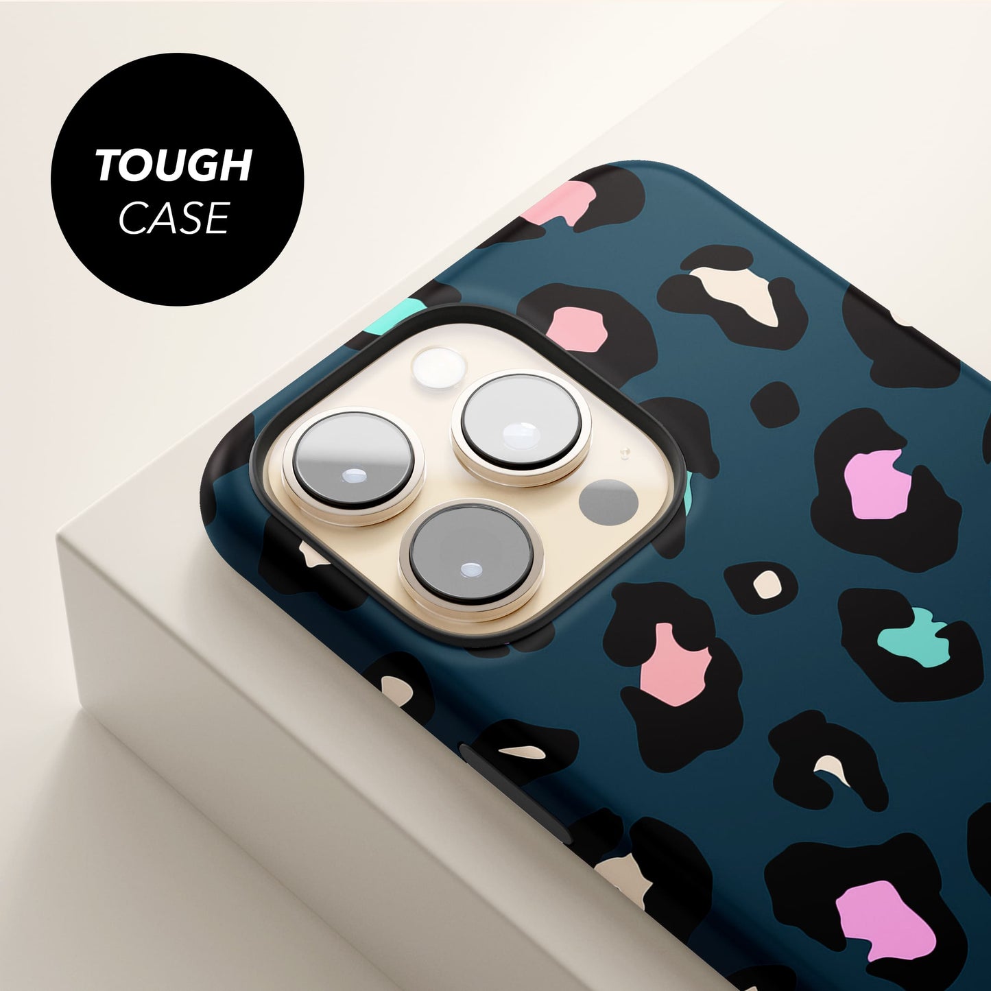 Navy Blue Multicolour Leopard Print Case Phone Case