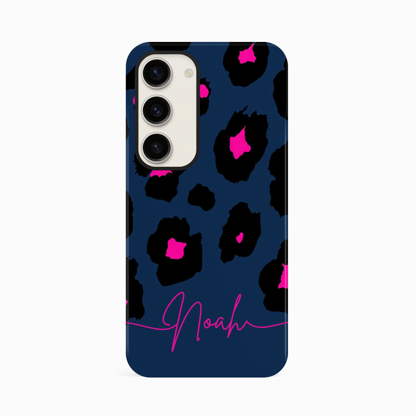 Personalised Navy Blue Leopard Print Phone Case Phone Case