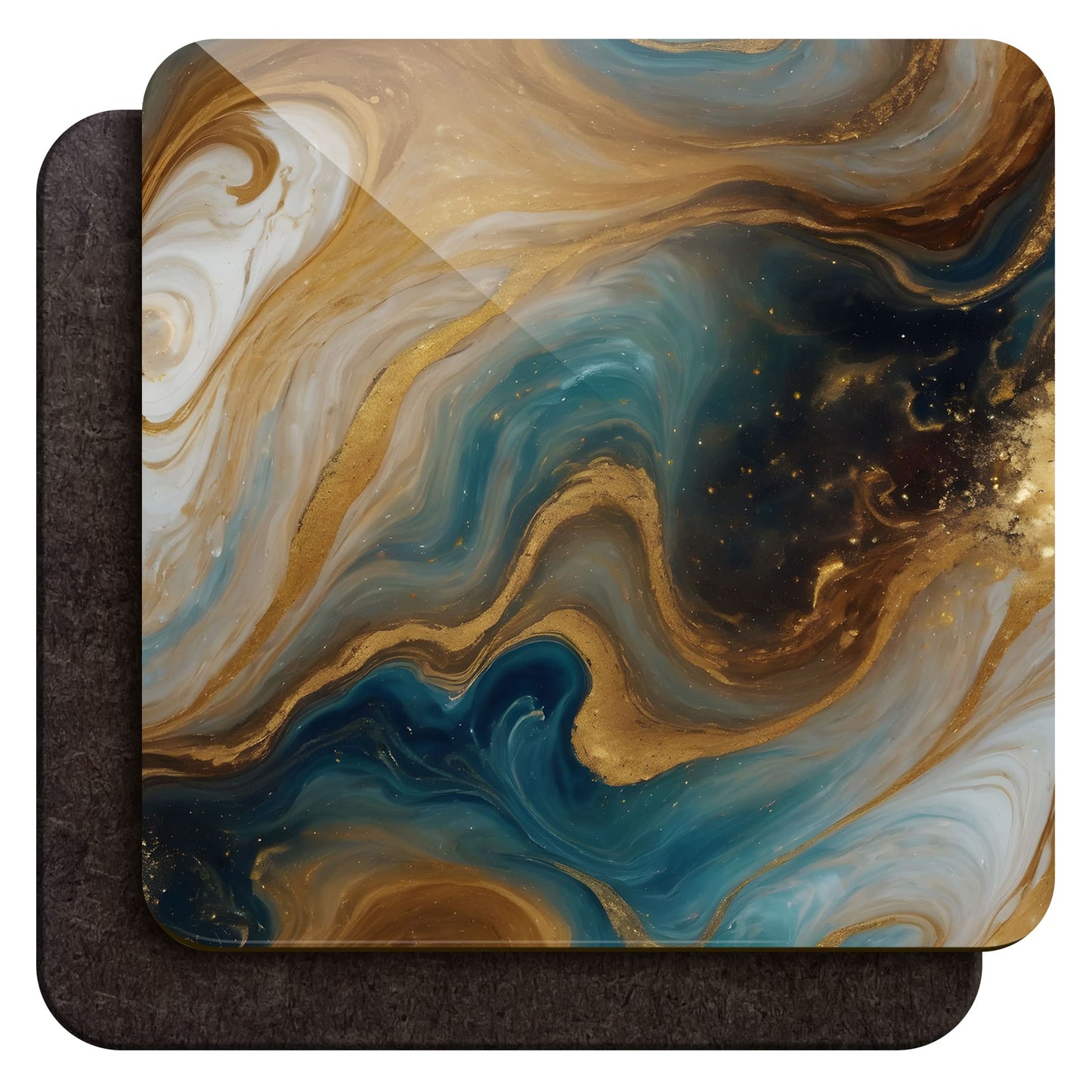 Coffee Marble 4 x Coaster Set Ocean Sands Marble Coaster
