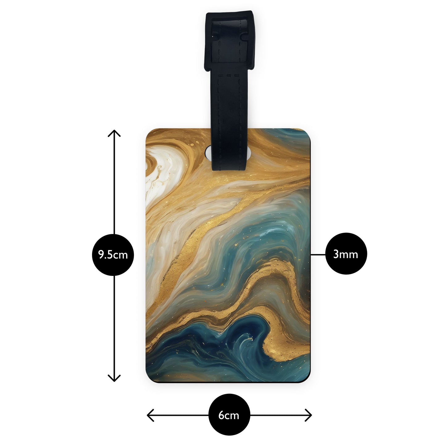 Personalised Tropical Marble Print Luggage Tag  luggage tag