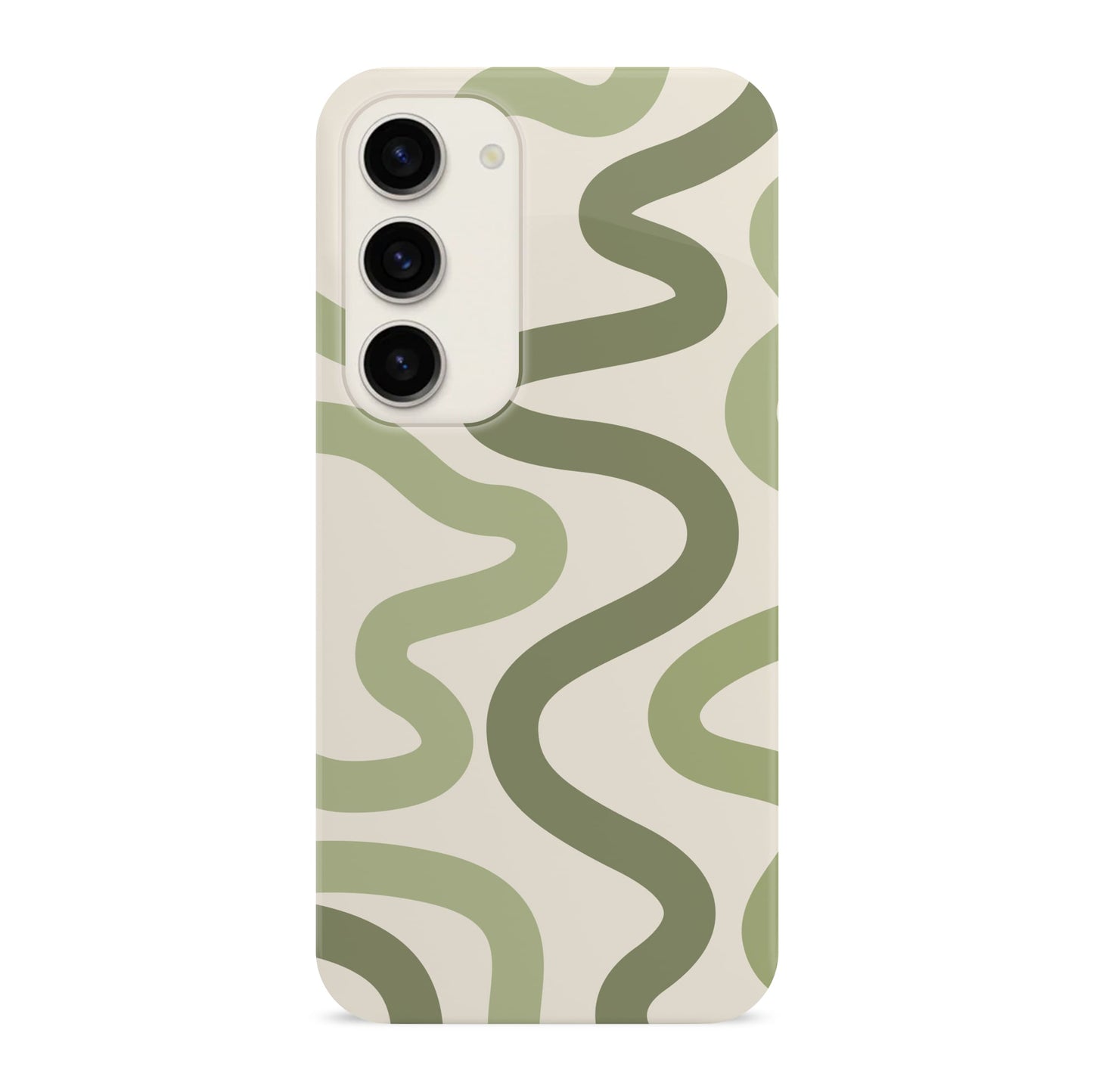 Olive Green Wavy Pattern Print Case Phone Case