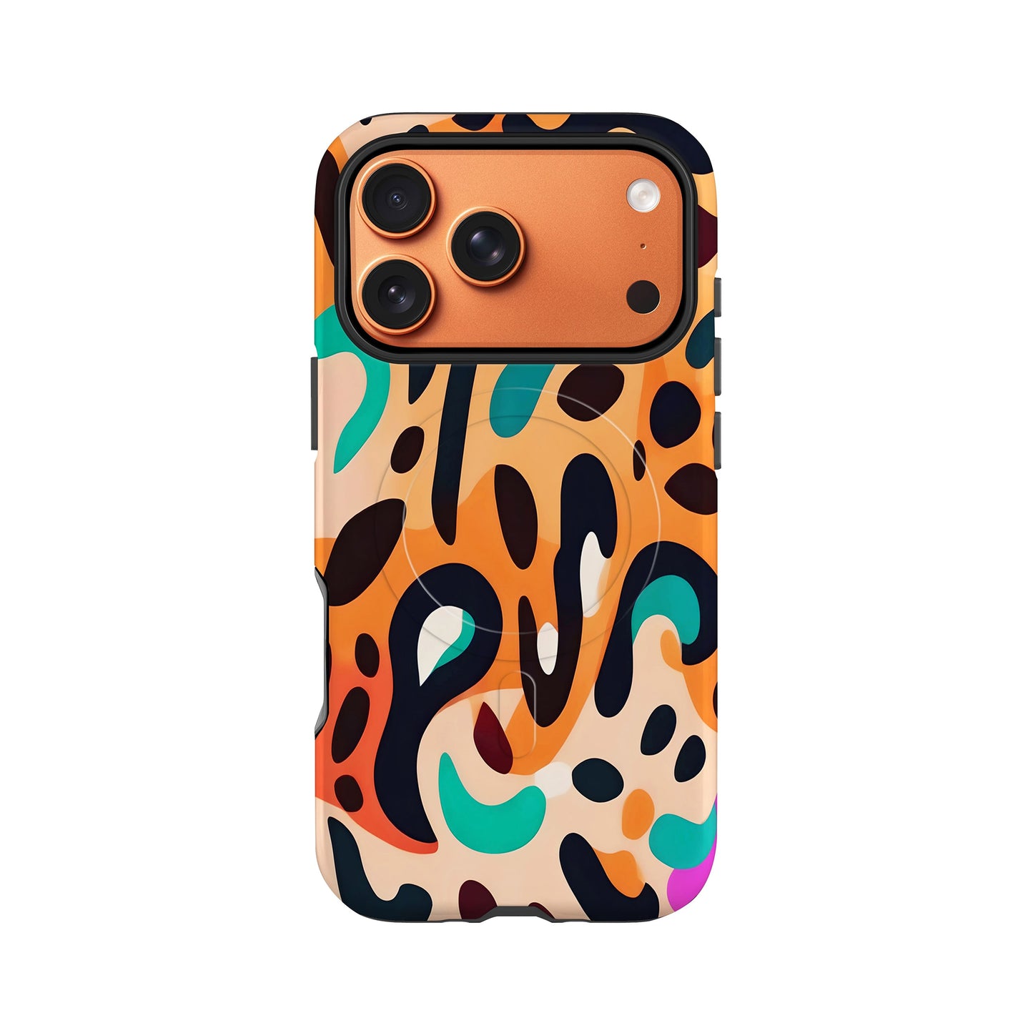 Abstract Orange Leopard Print Magsafe Case