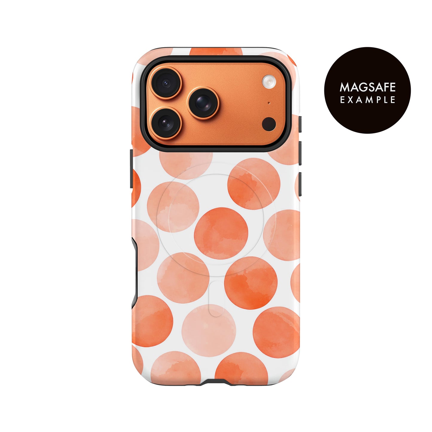 Abstract Orange Polka Dot Print Case Phone Case