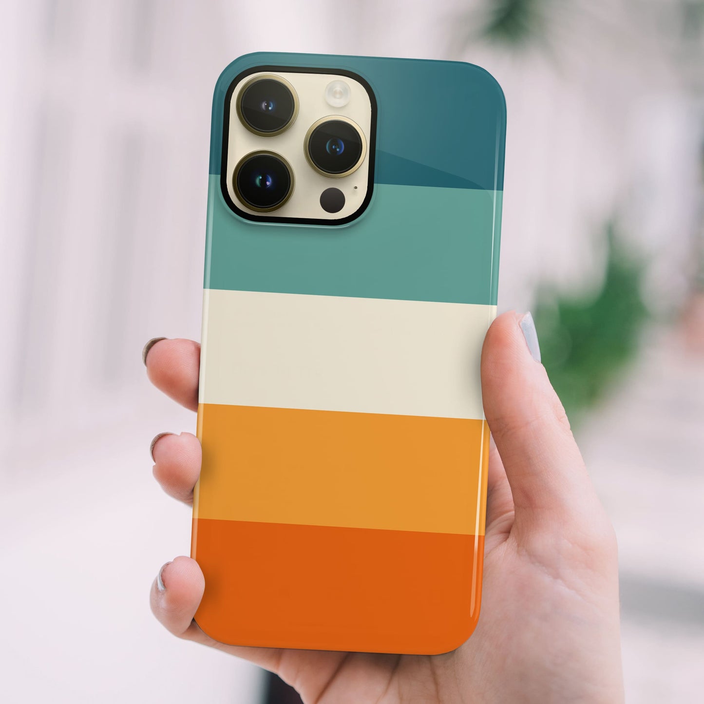 Blue and Orange Stripes Custom Case Phone Case
