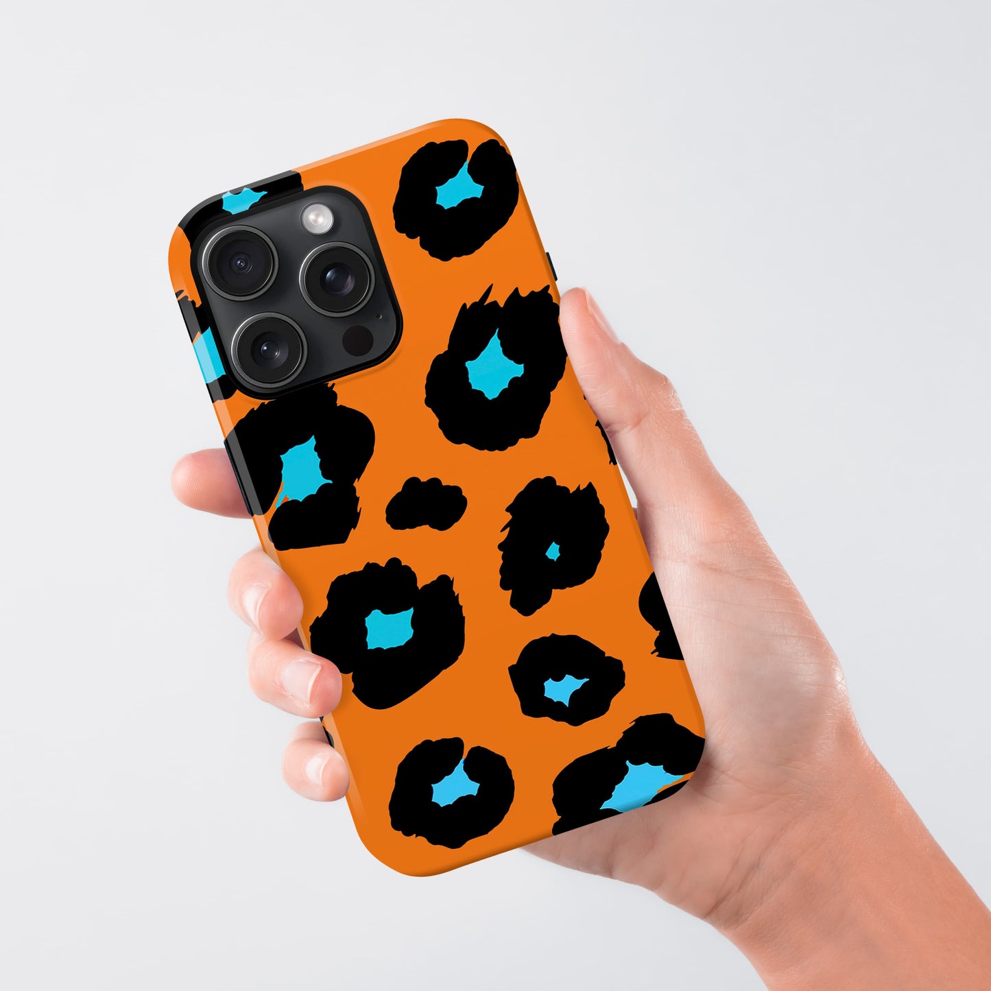 Orange and Blue Leopard Print Magsafe Case Phone Case