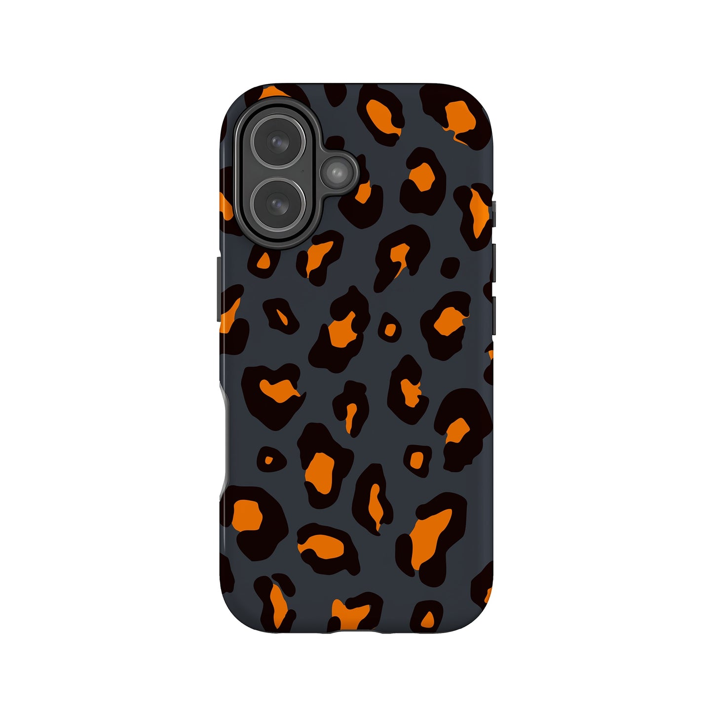 Orange Charcoal Leopard Print Case iPhone 17 Phone Case