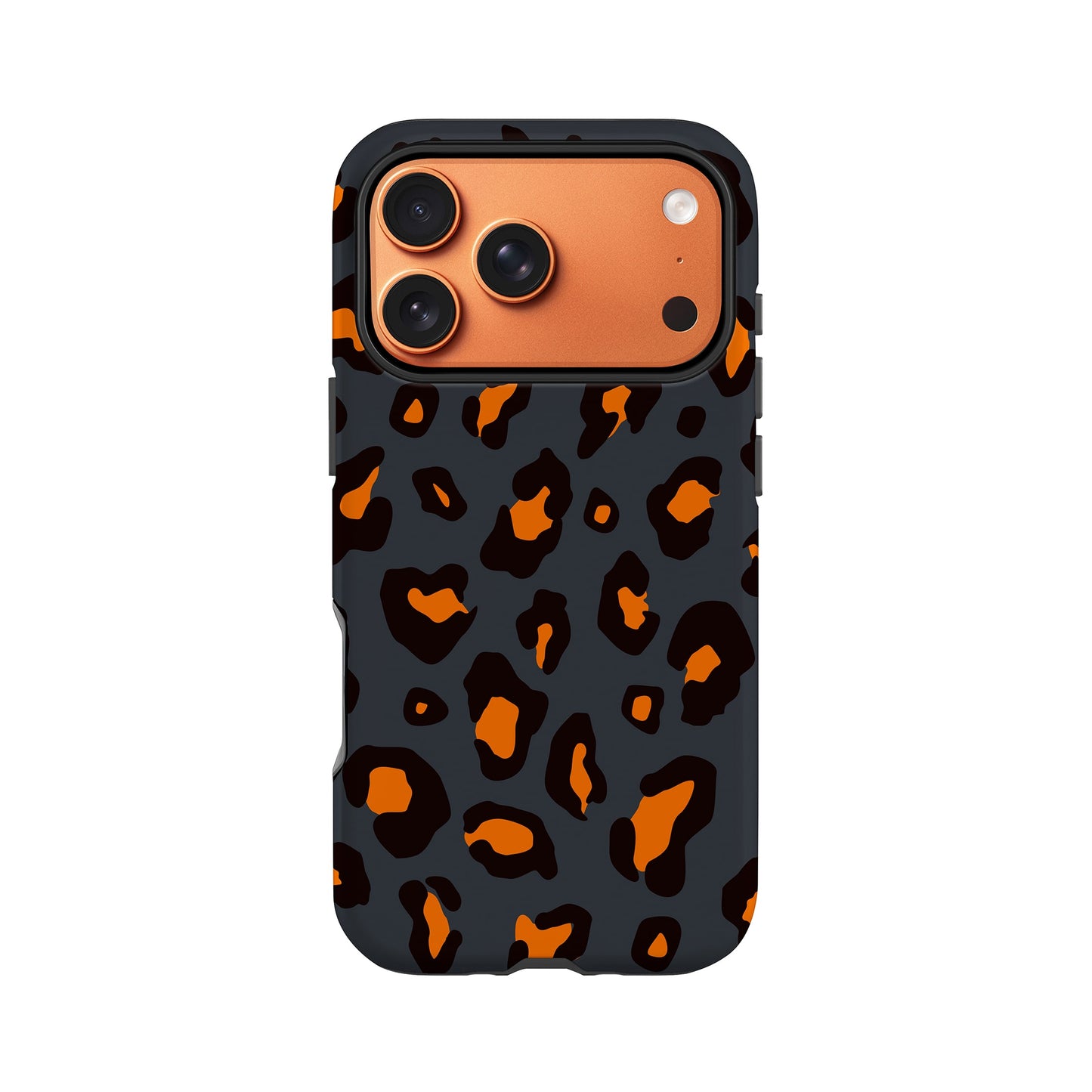 Orange Charcoal Leopard Print Case iPhone 17 Pro Phone Case