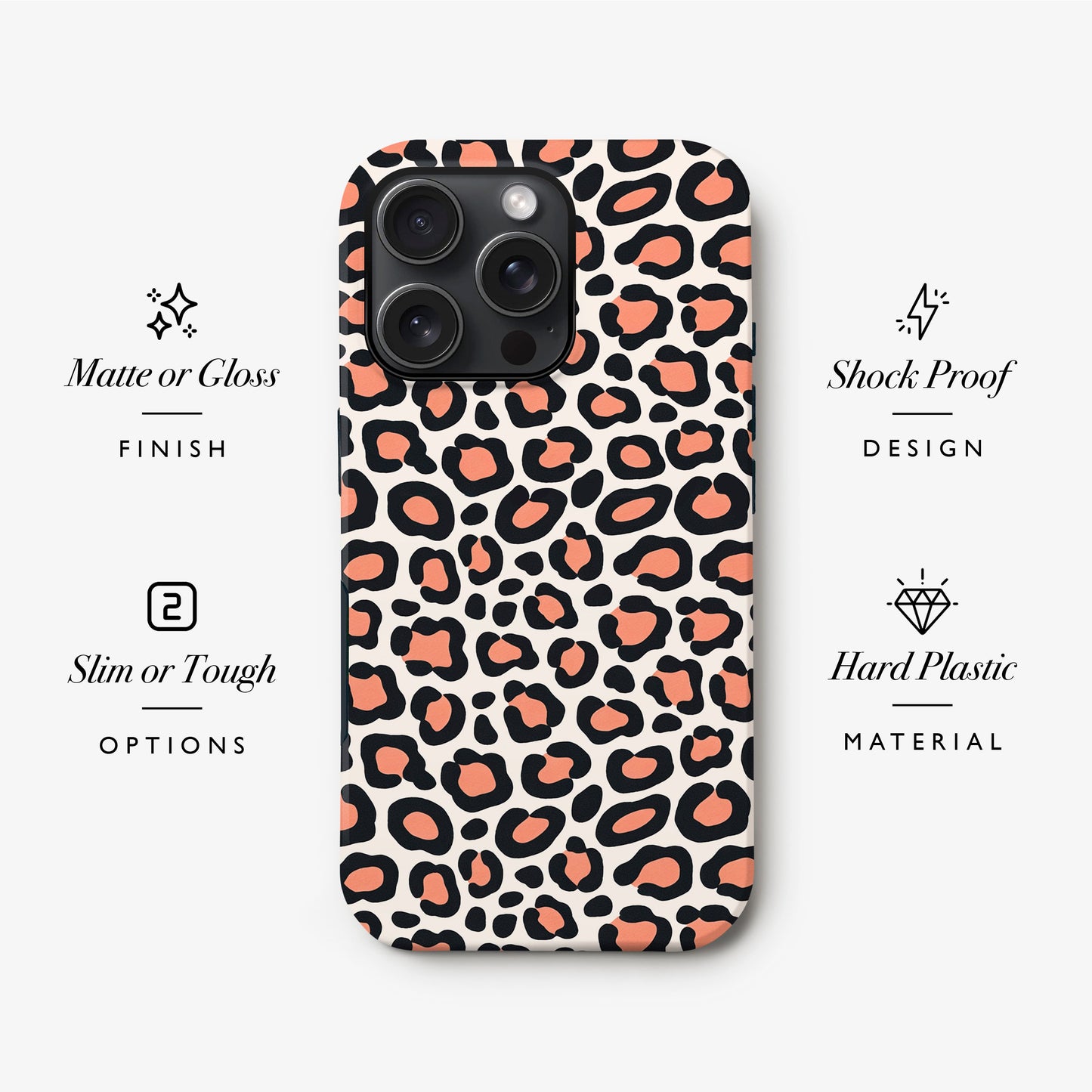 Orange Leopard Print Spots Case Phone Case
