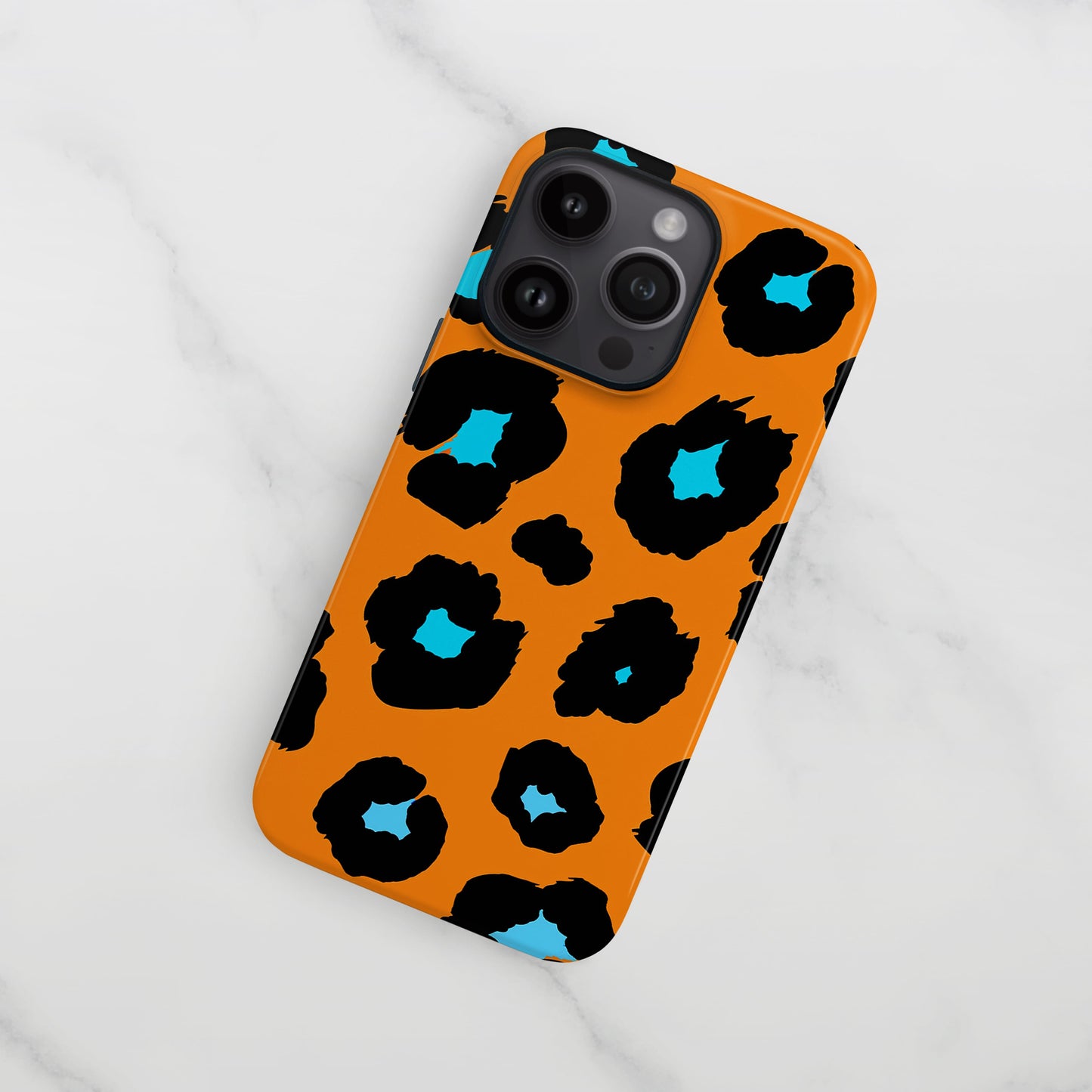 Orange and Blue Leopard Print Magsafe Case Phone Case