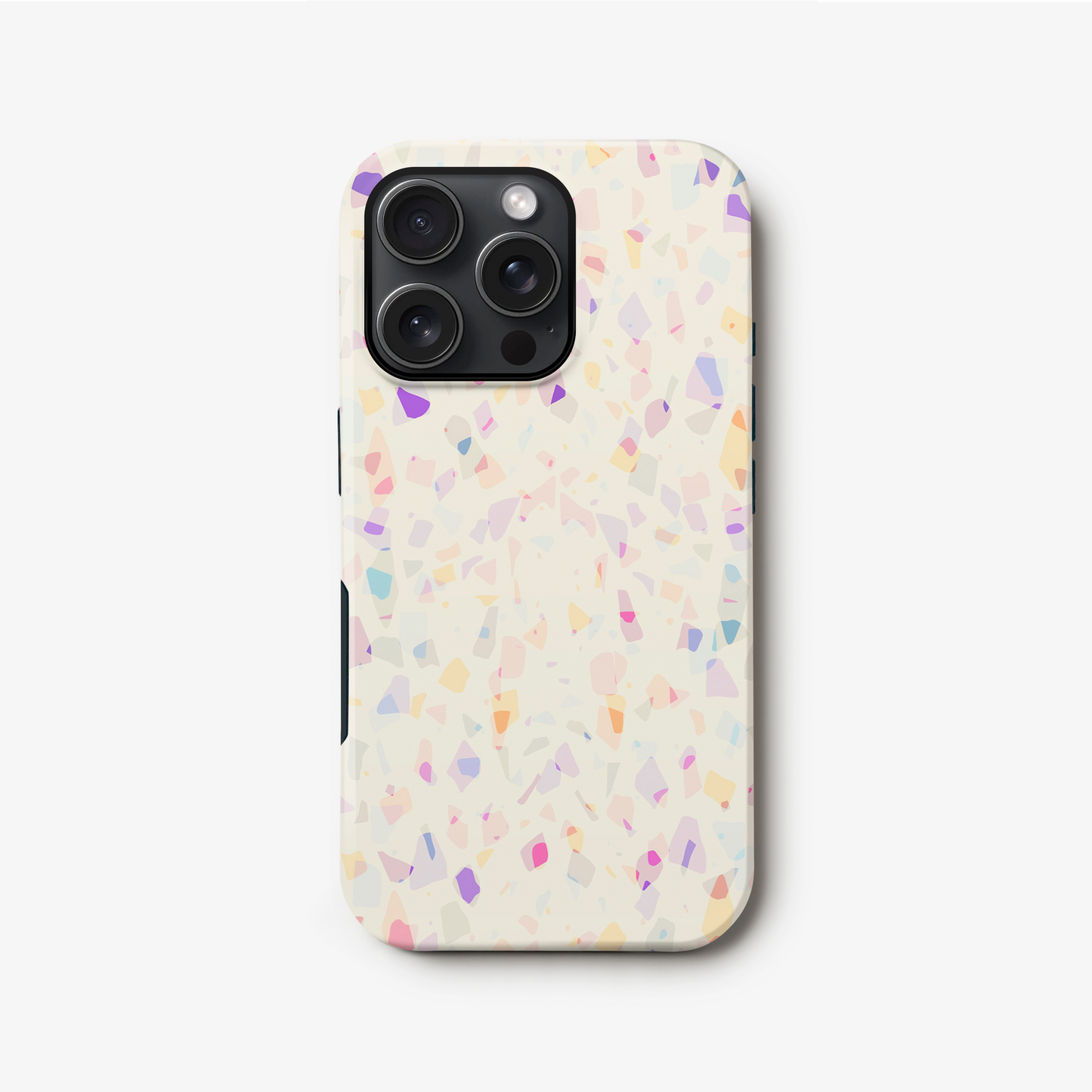 Pastel Rainbow Terrazzo Print Phone Case iPhone 16 Phone Case