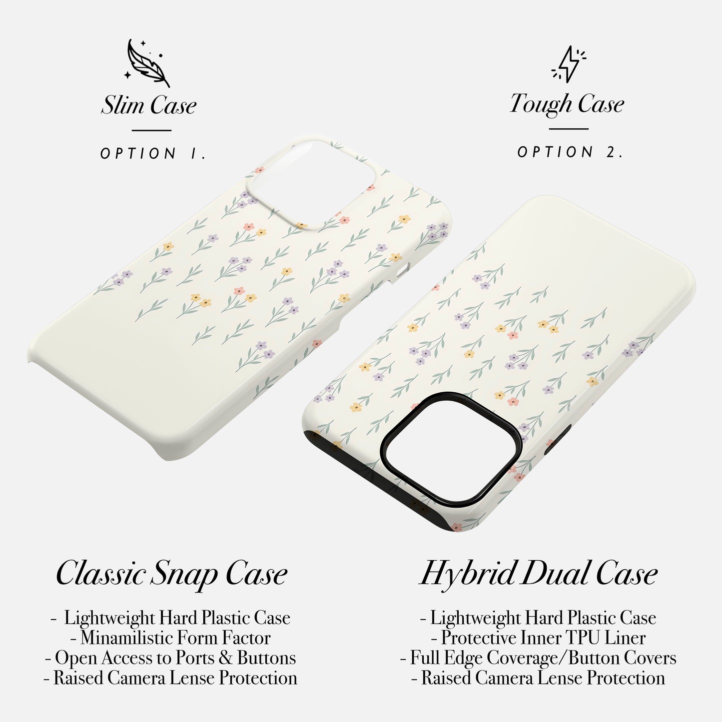Personalised Pastel Ditsy Floral Print Case Phone Case