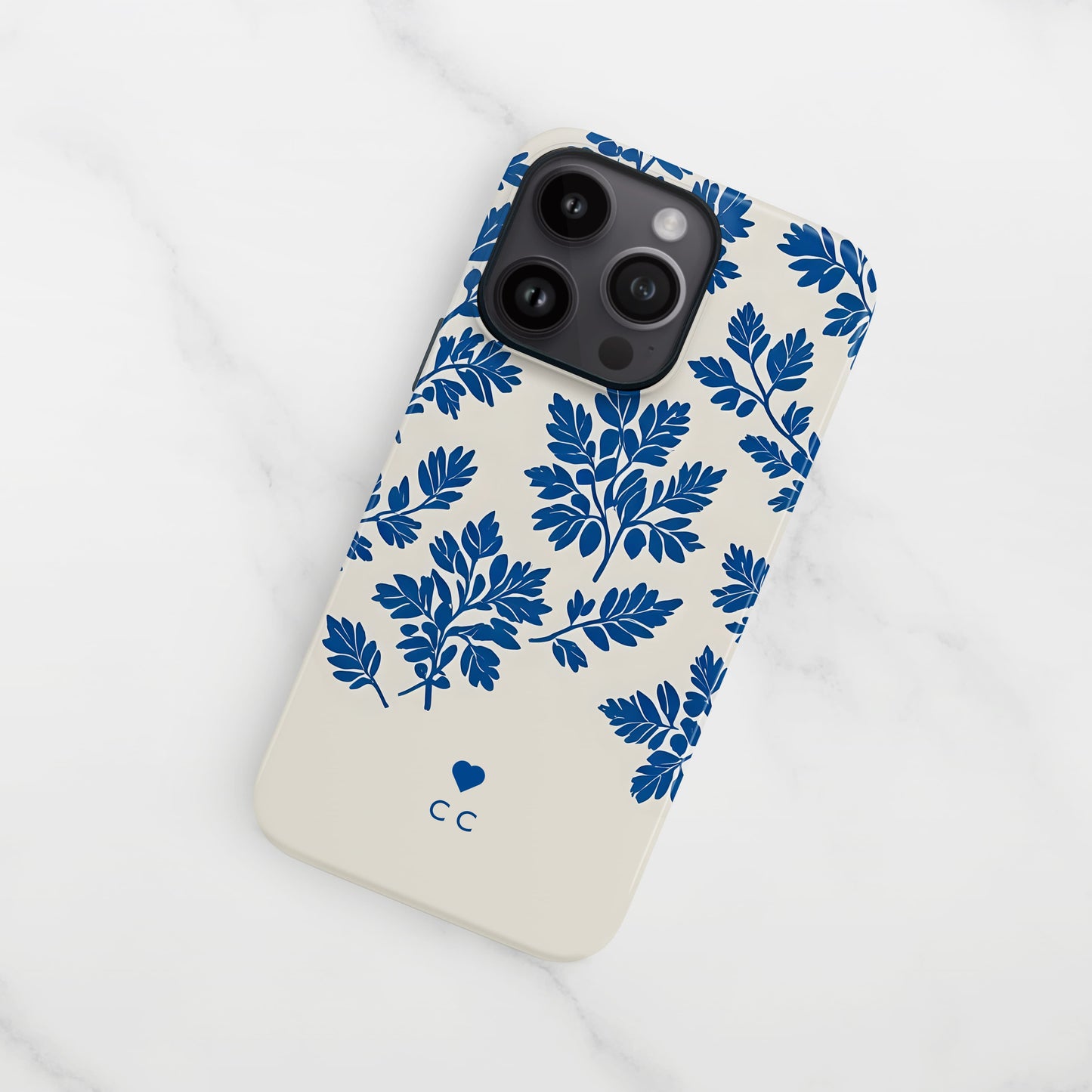 Personalised Royal Blue Abstract Floral Print Case Phone Case