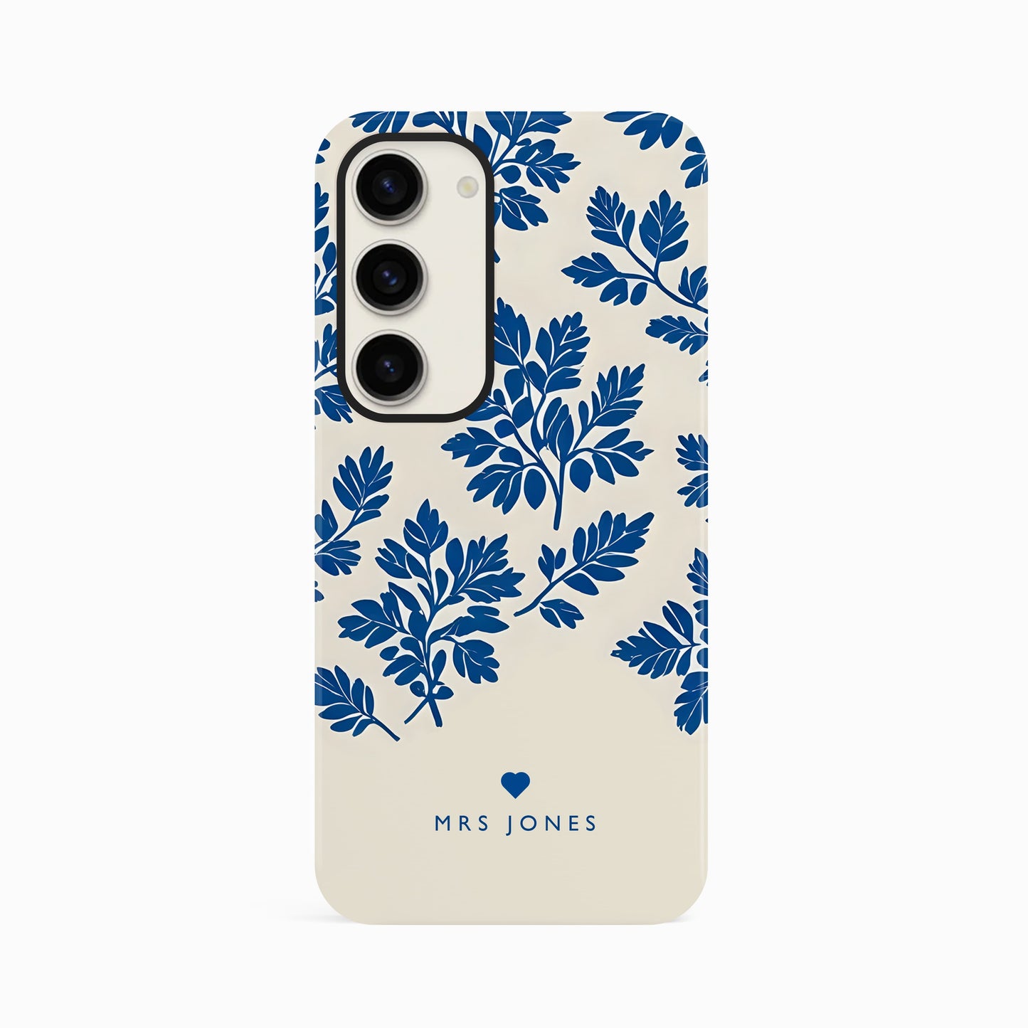 Personalised Royal Blue Abstract Floral Print Case Phone Case