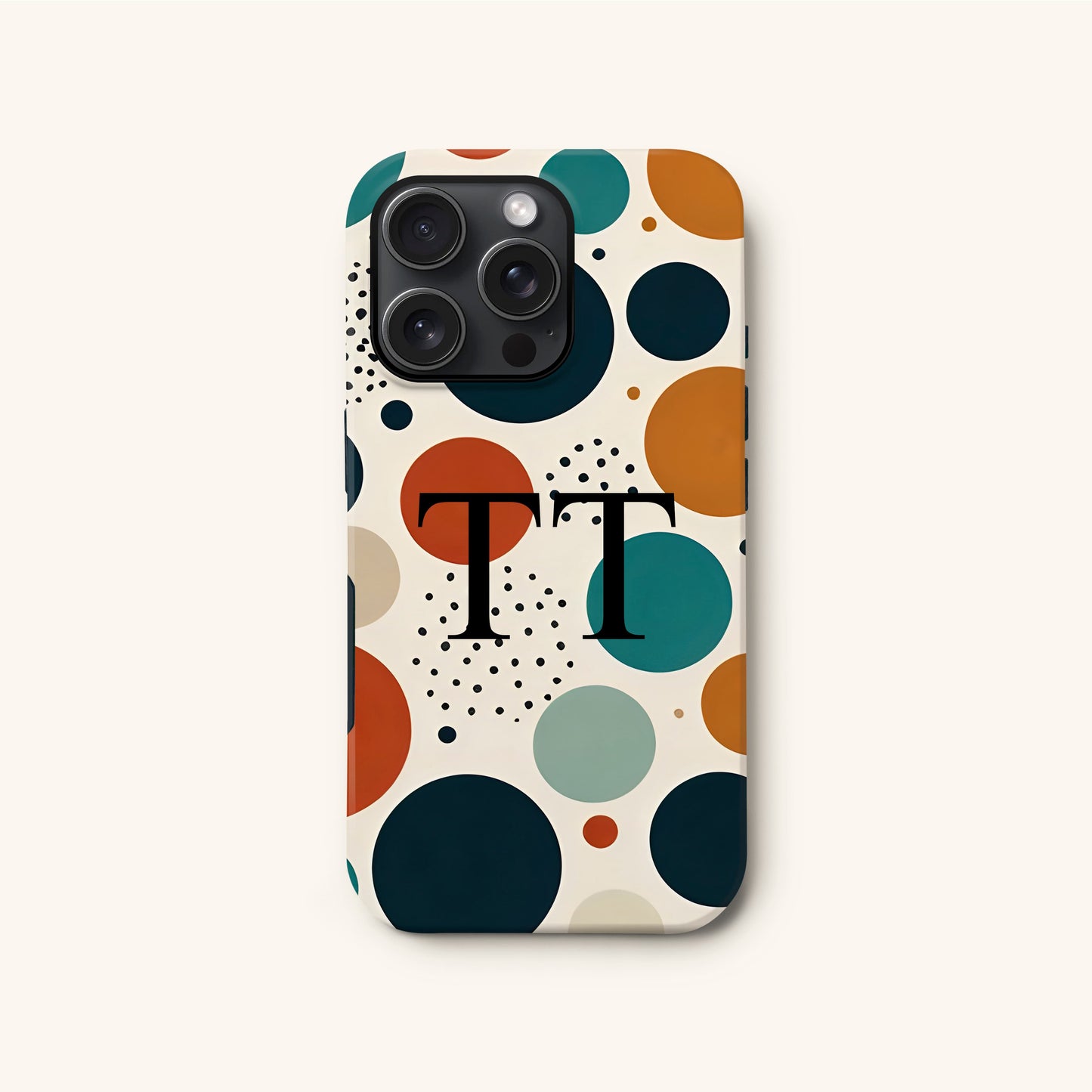 Personalised Abstract Dots Polka Phone Case iPhone 16 Phone Case
