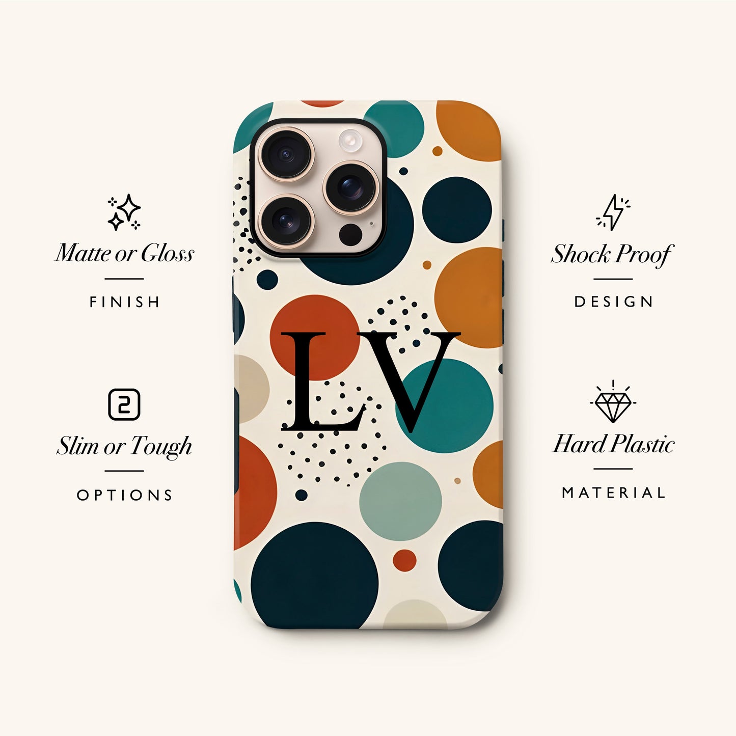 Personalised Abstract Dots Polka Phone Case Phone Case