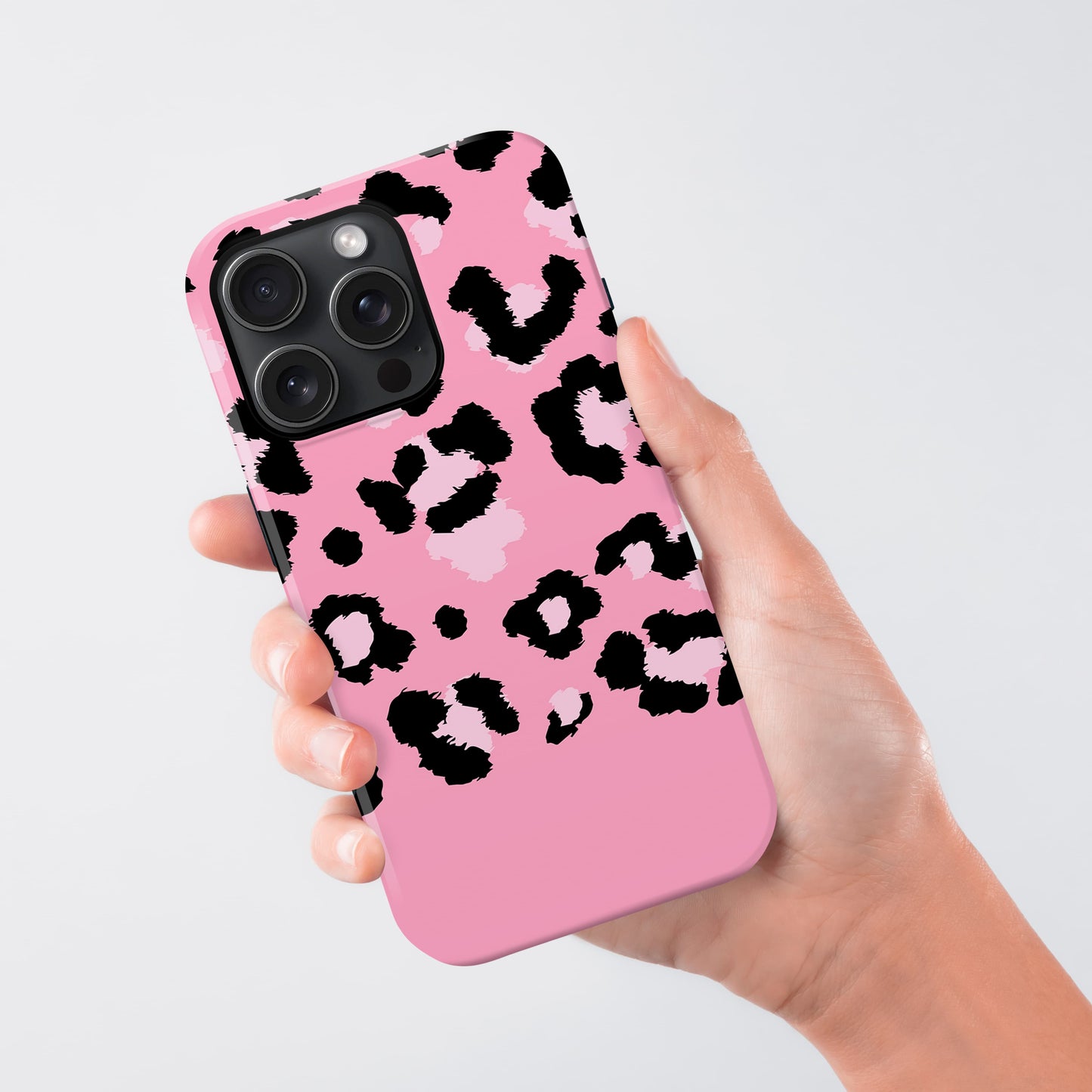 Baby Pink Leopard Print Personalised Phone Case Phone Case