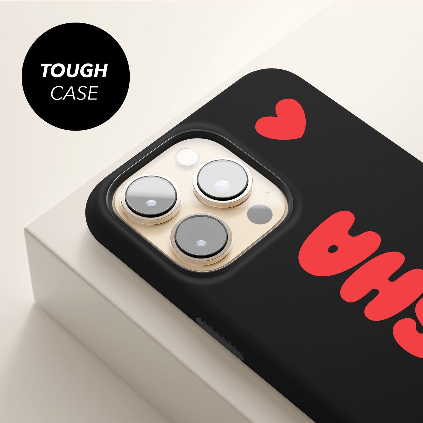 Black Red Personalised Bubble Text Case Phone Case