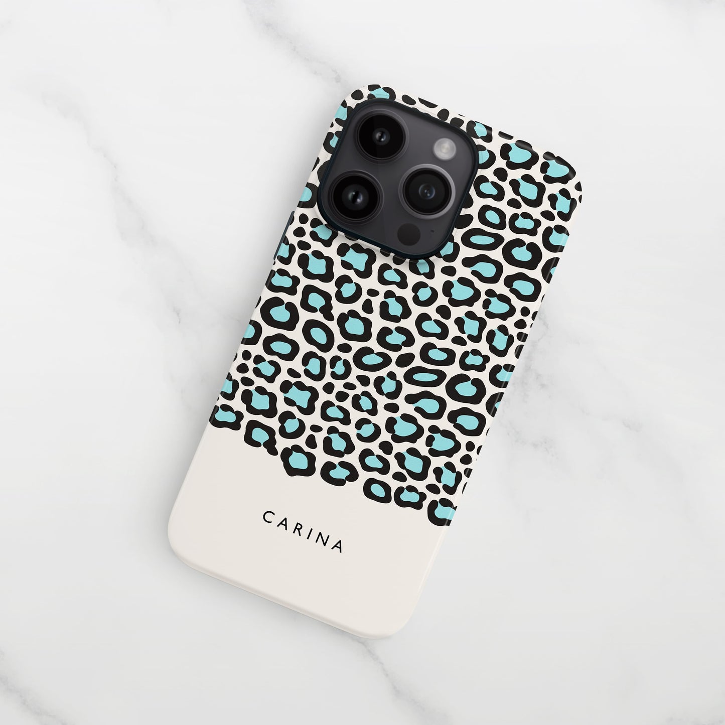 Personalised Blue Leopard Print Spots Case Phone Case