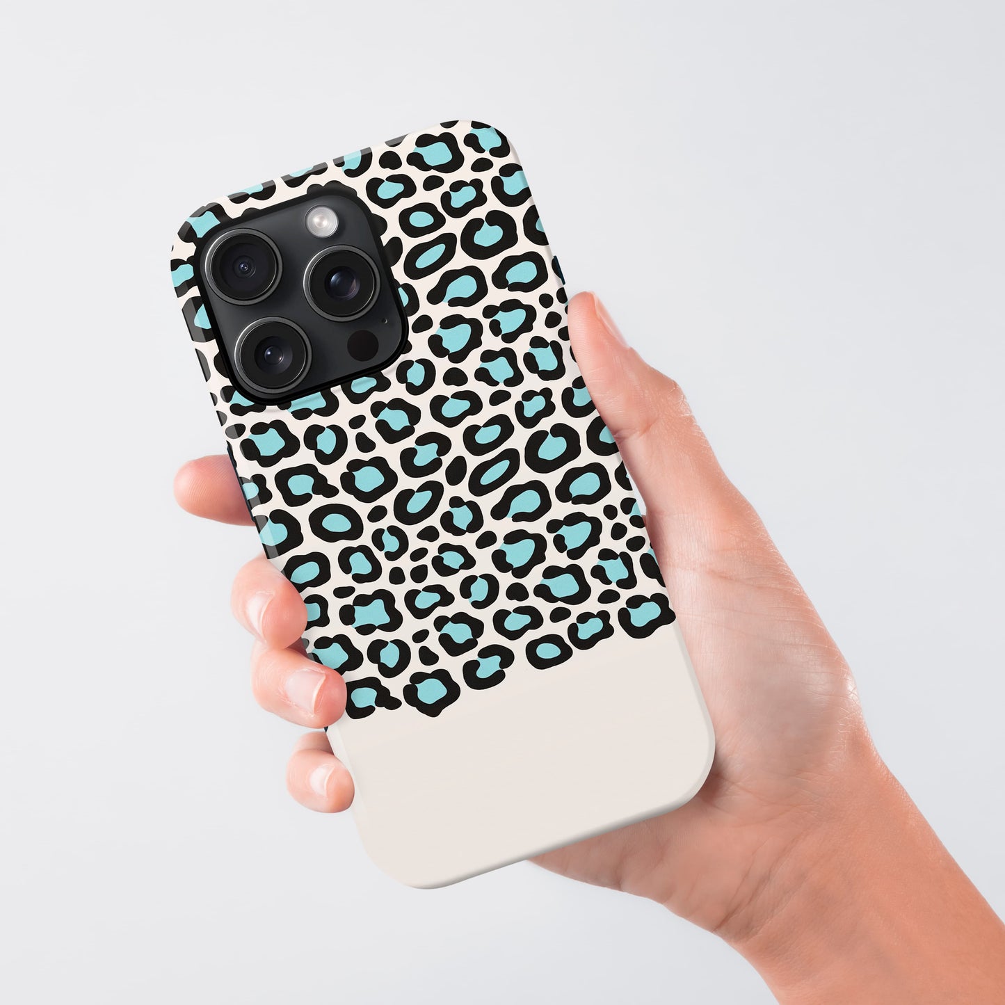 Personalised Blue Leopard Print Spots Case Phone Case