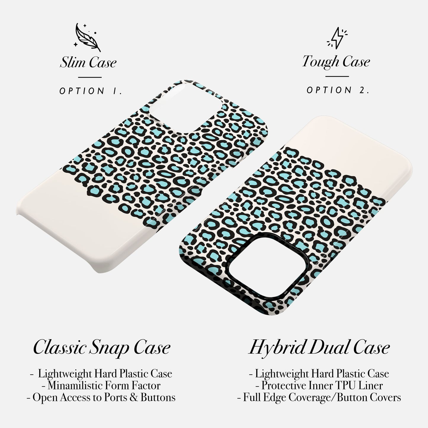Personalised Blue Leopard Print Spots Case Phone Case