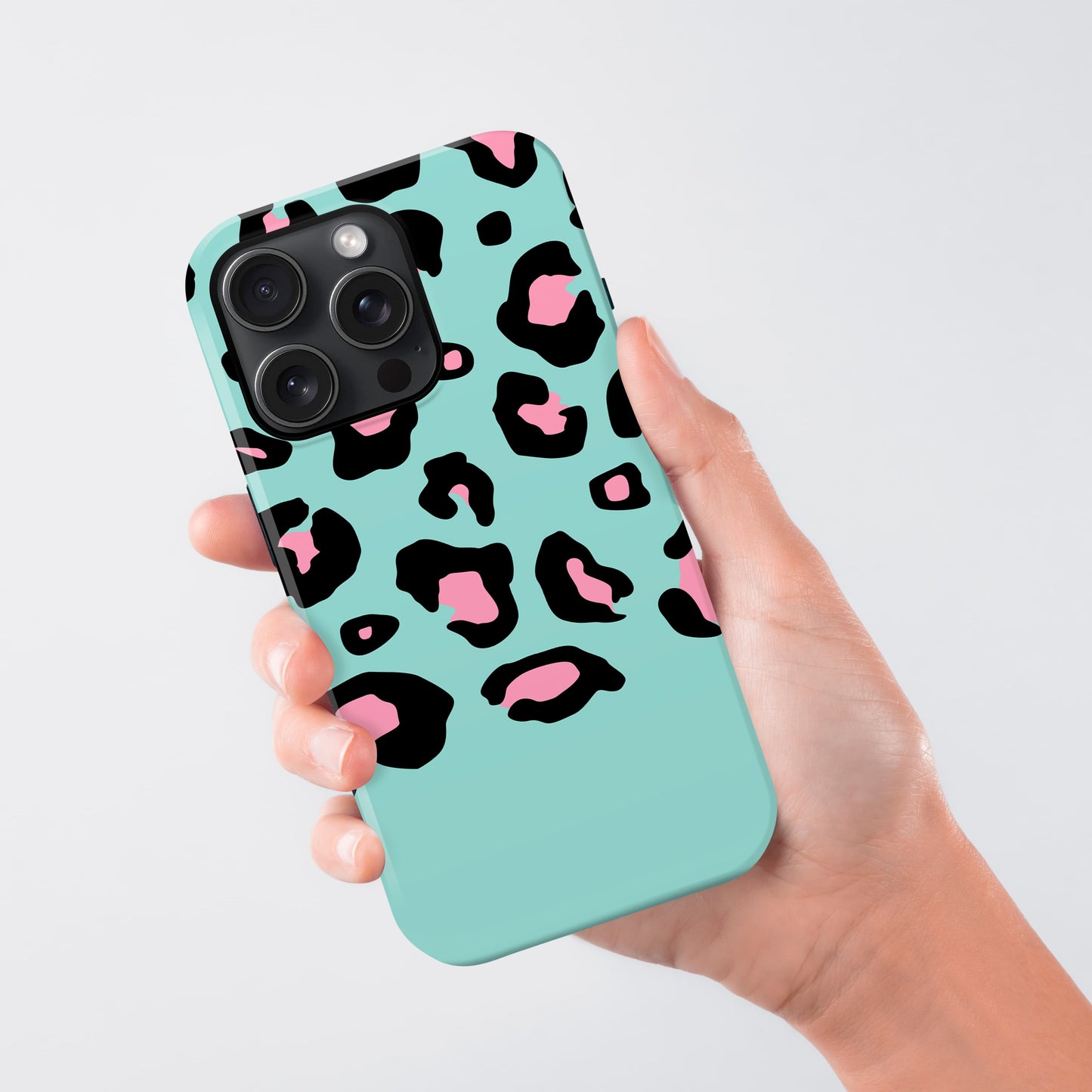 Blue Pink Ice Personalised Leopard Print Case Phone Case
