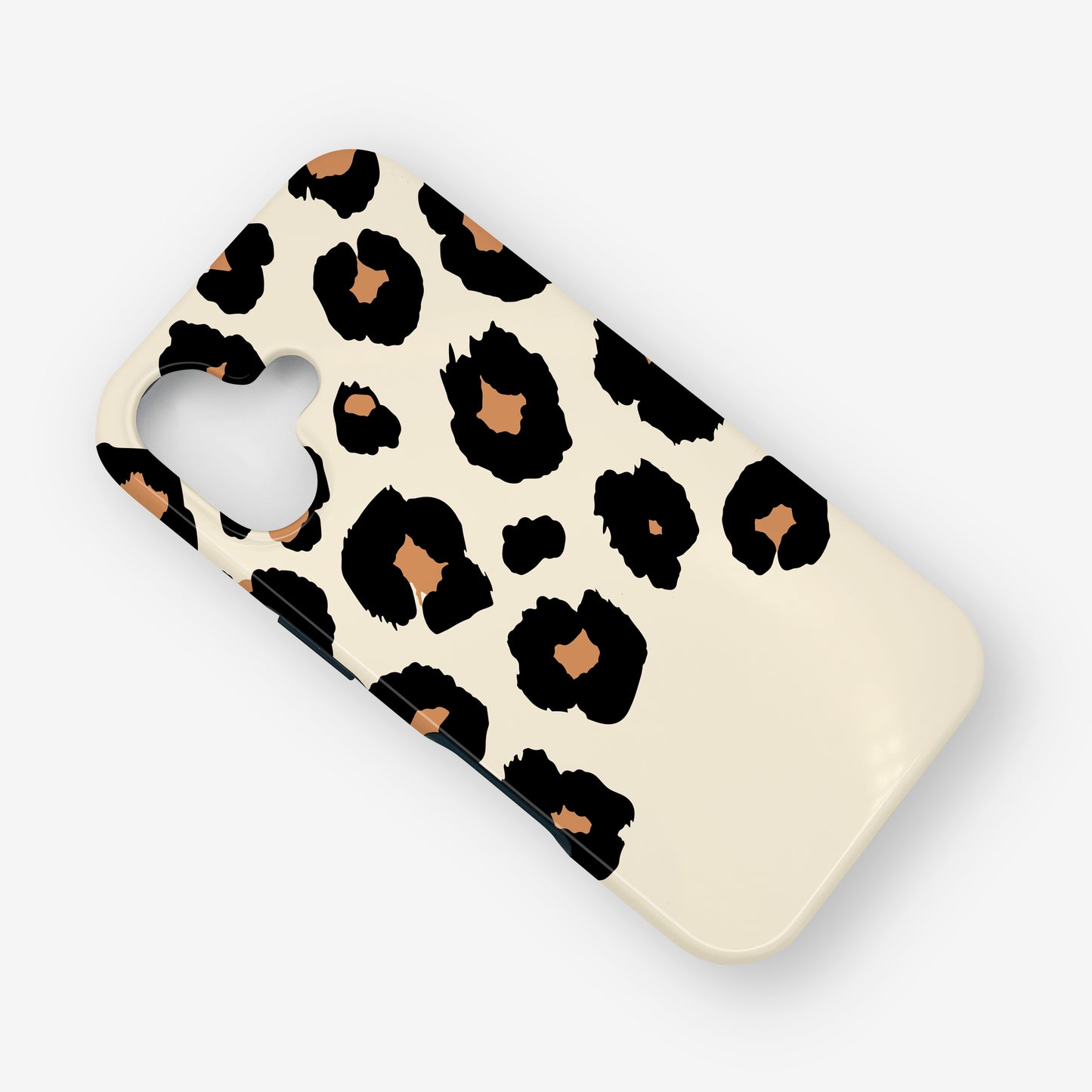 Custom Brown & Cream leopard Print Spot Case Phone Case